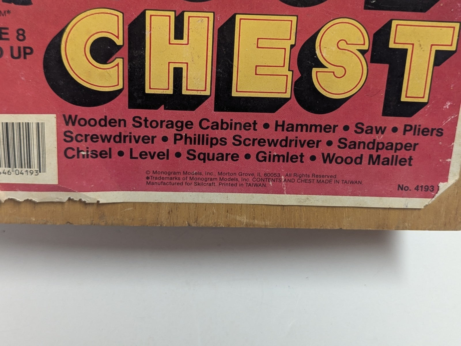 Vintage 1970's HANDY ANDY Young Carpenters Tool Chest 13x9 Tools As Is
