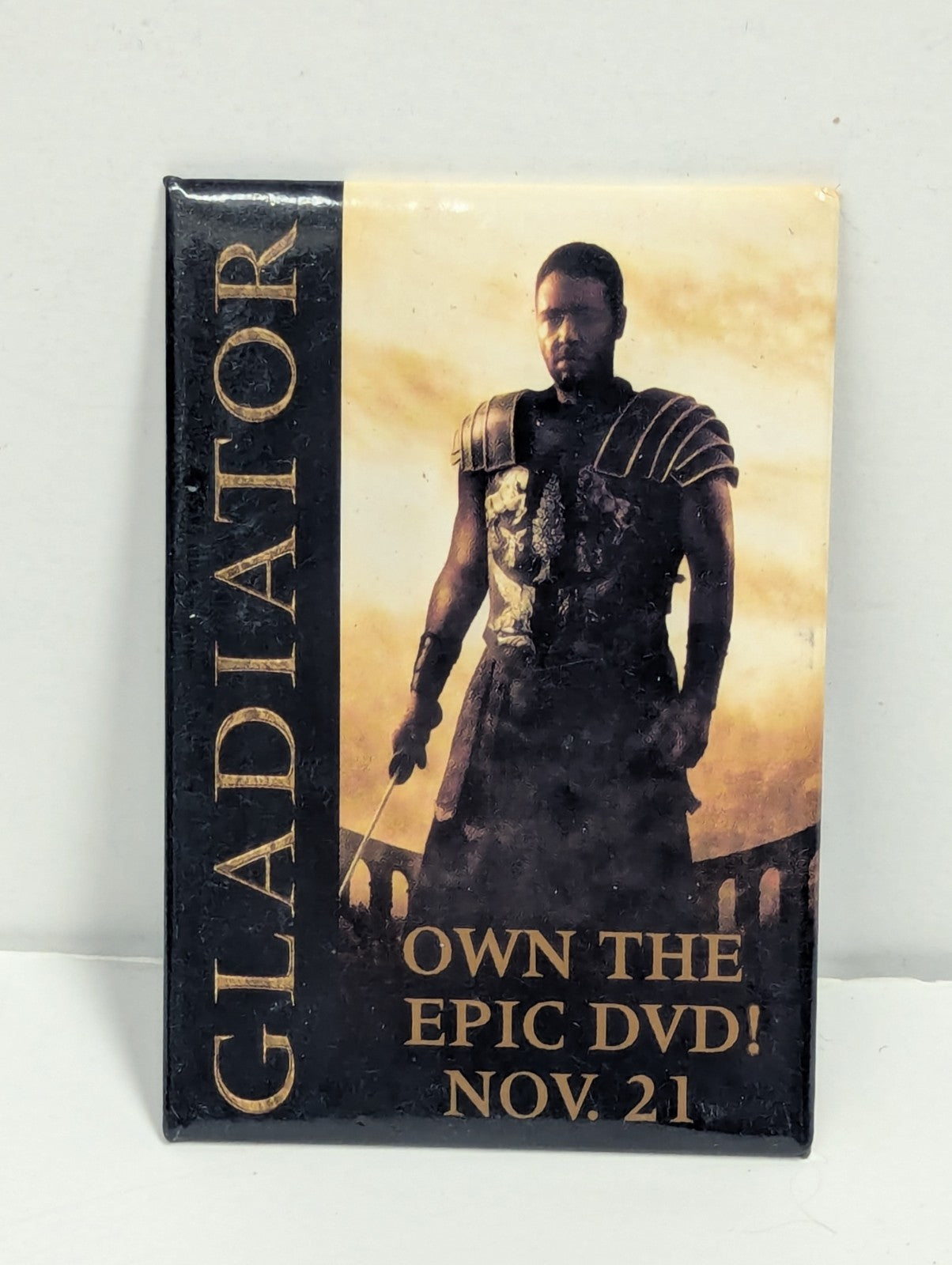Gladiator DVD Movie Promotional Pinback Button