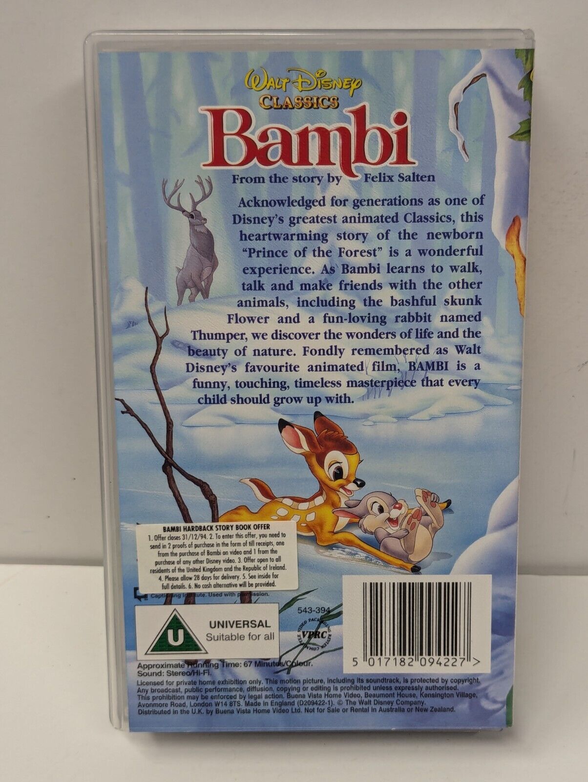 Walt Disney Classics Bambi (UK VHS) 