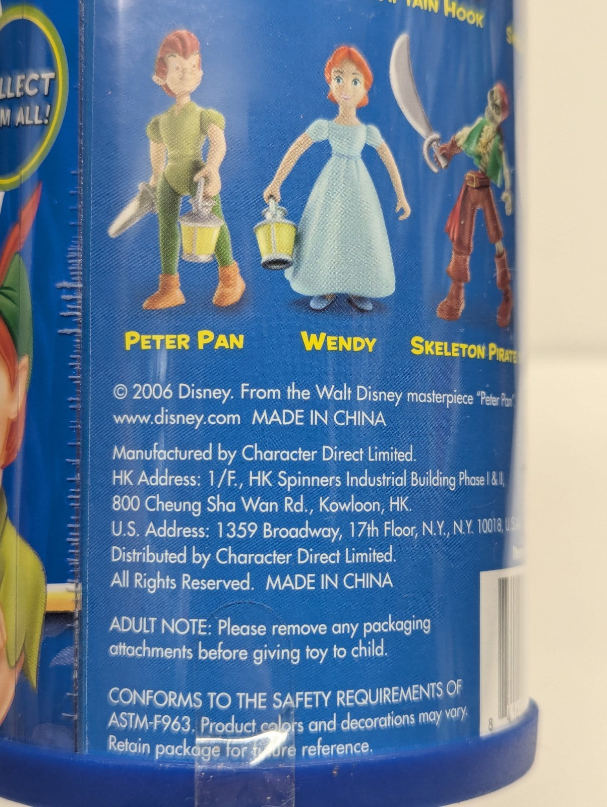 DISNEY 2006 PETER PAN PIRATES HEROES WITH ACCESSORIES "CAPTAIN HOOK" FIGURE NIB
