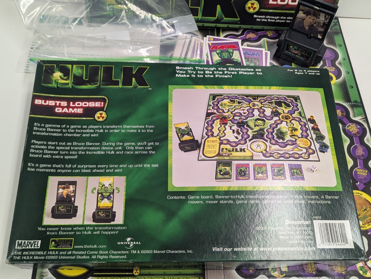 2003 Hulk Busts Loose Pressman Board Game Movie Complete