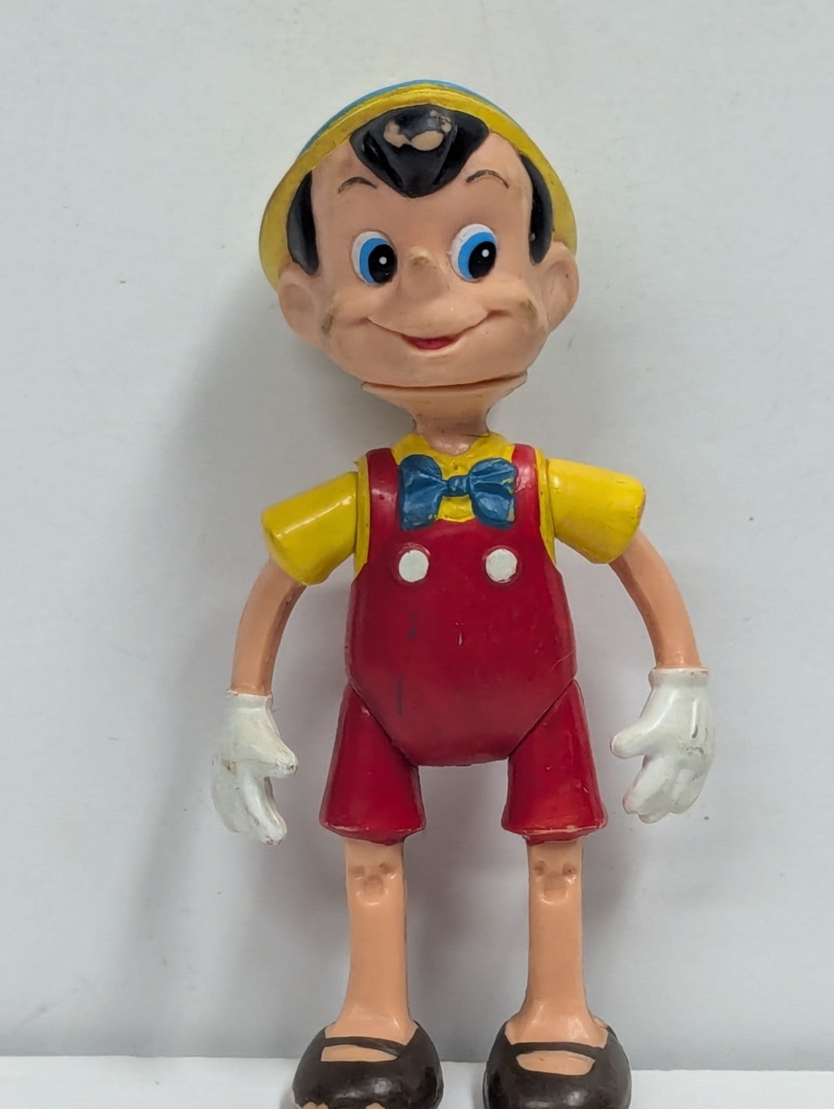 6" Pinocchio Vintage Walt Disney Productions Rubber Figure Toy plastic
