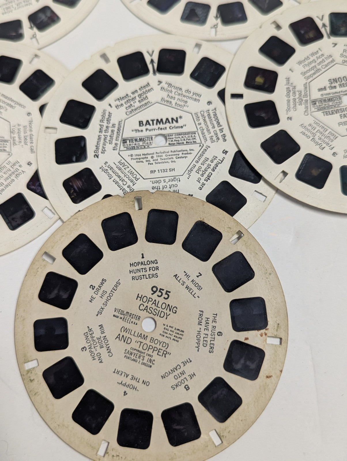 Vintage View-Master Fun Pack & 3-D BAKELITE VIEWER w/t Many Slides Original Box