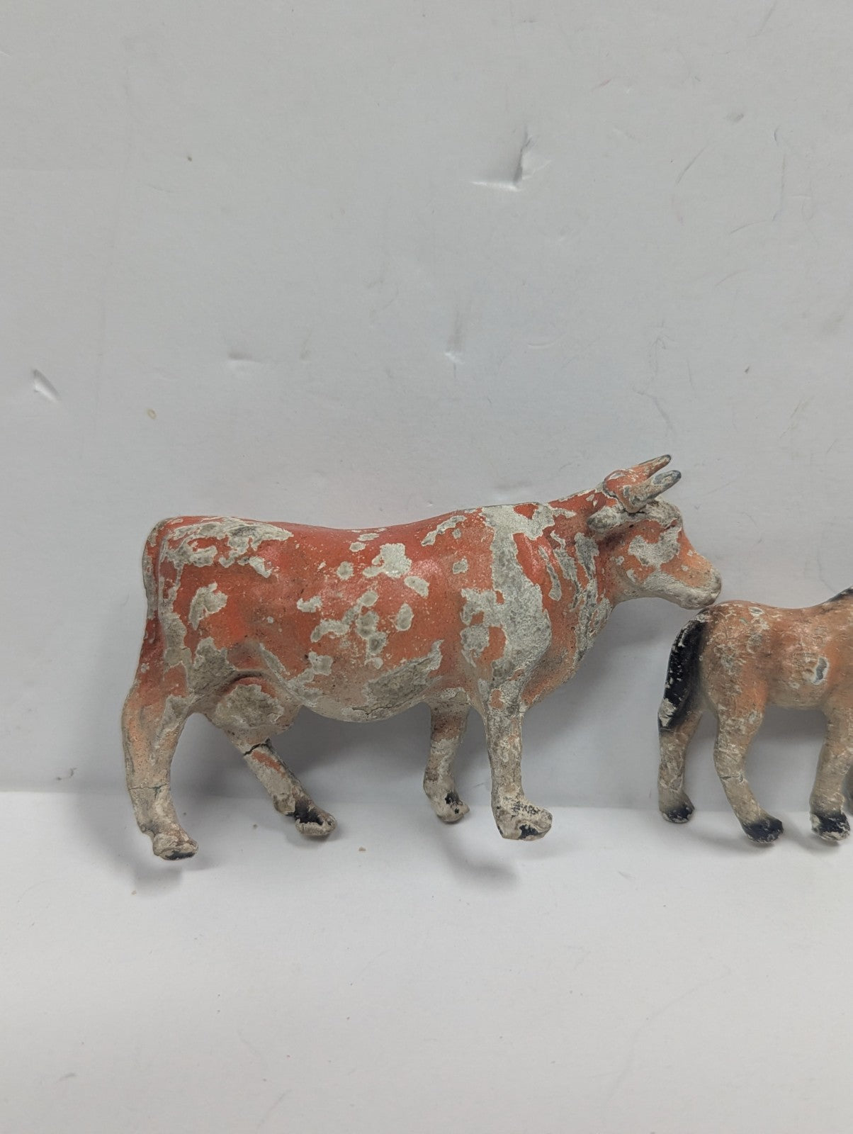 Lot of Vintage Farm Animals (Cow, Sheep, Dog, Donkey)