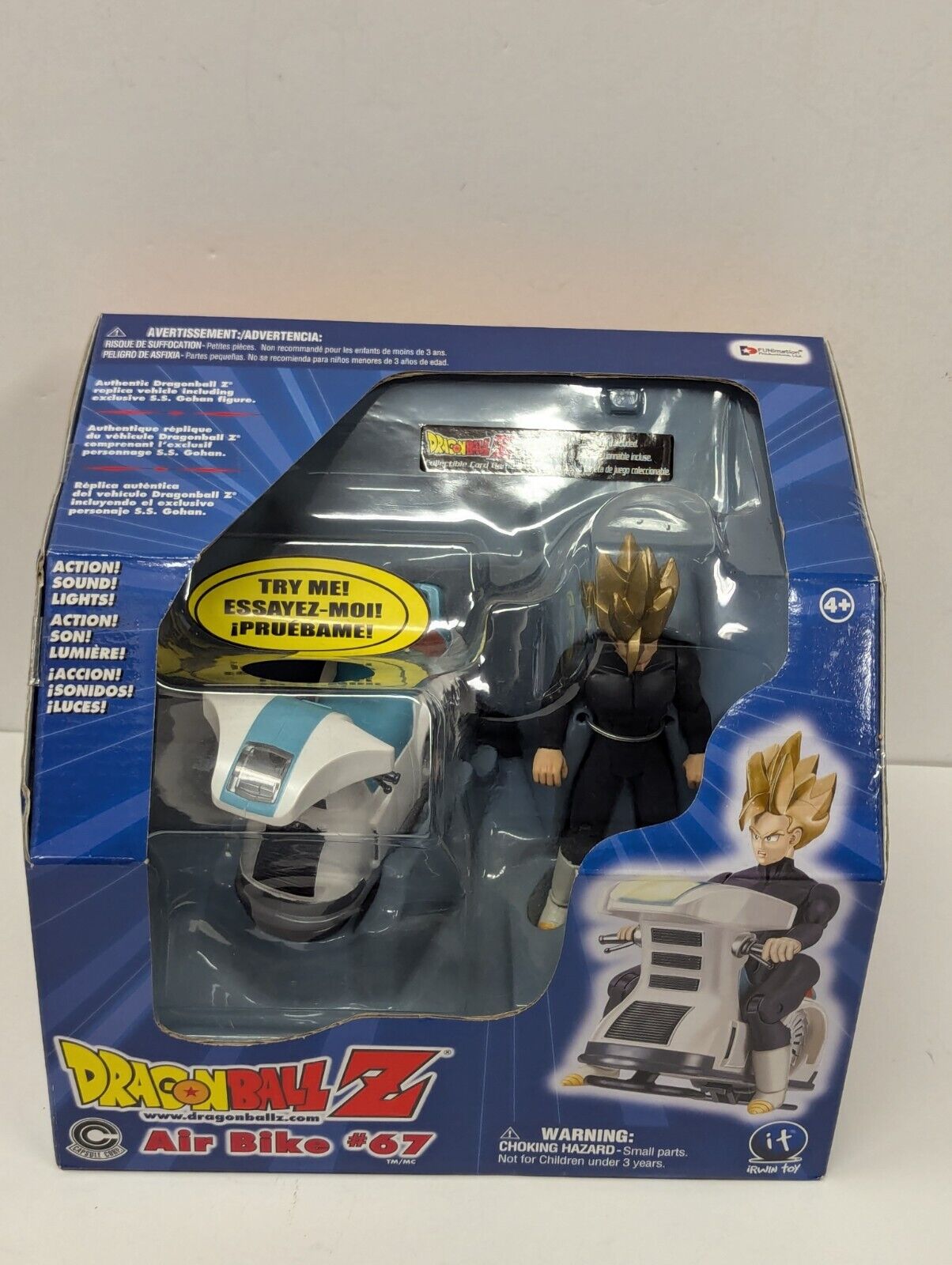 Dragonball Z Air bike #67 with Excusive S.S. Gohan 2002 Irwin Action Figure New