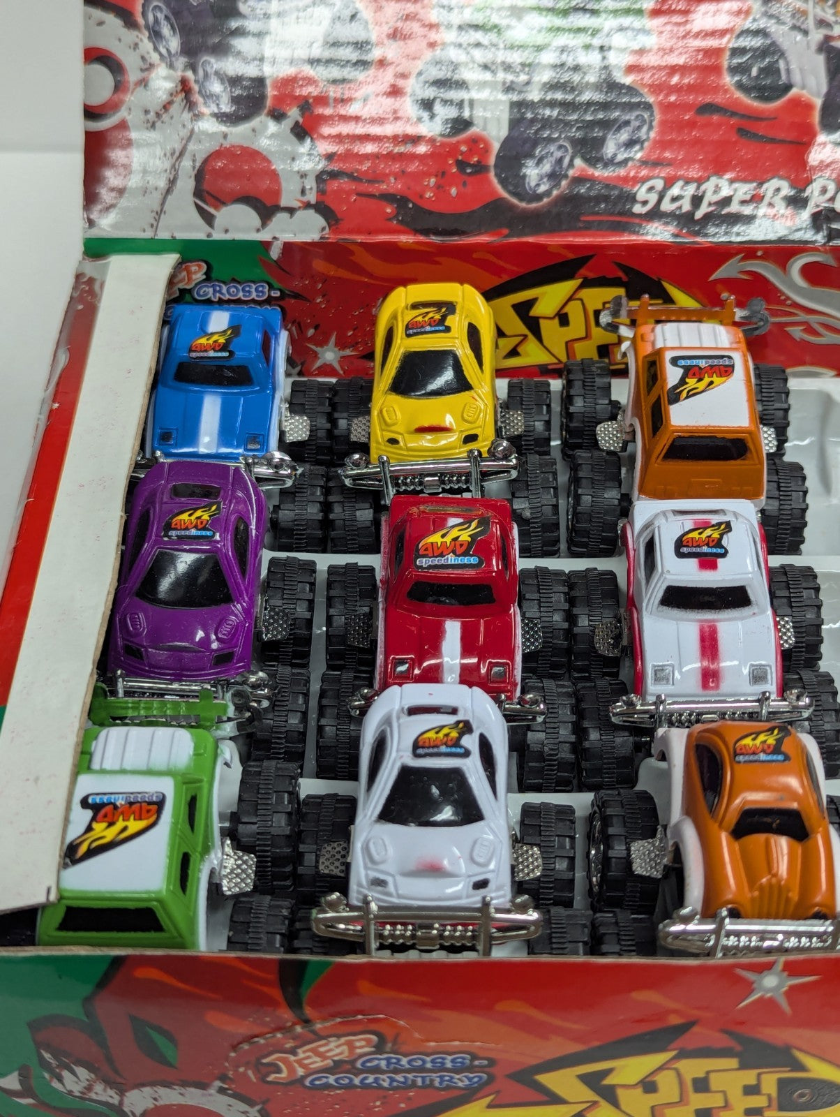 Pullback Monster Trucks Lot Of 9 SPEED