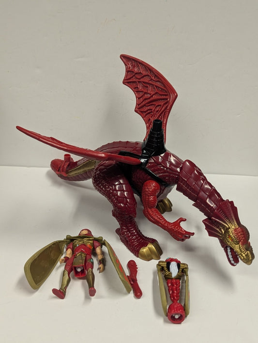 1995 Vintage Galoob DRAGON FLYZ RED MASTER Z'NETH, DRAGON SPINNER & ZING WING