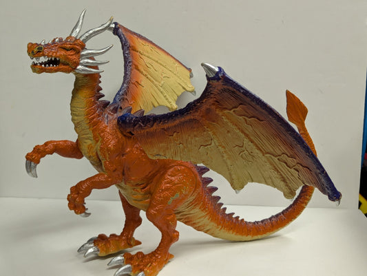 Large Vintage Red Jarman Dragon Figurine 10" by 16"