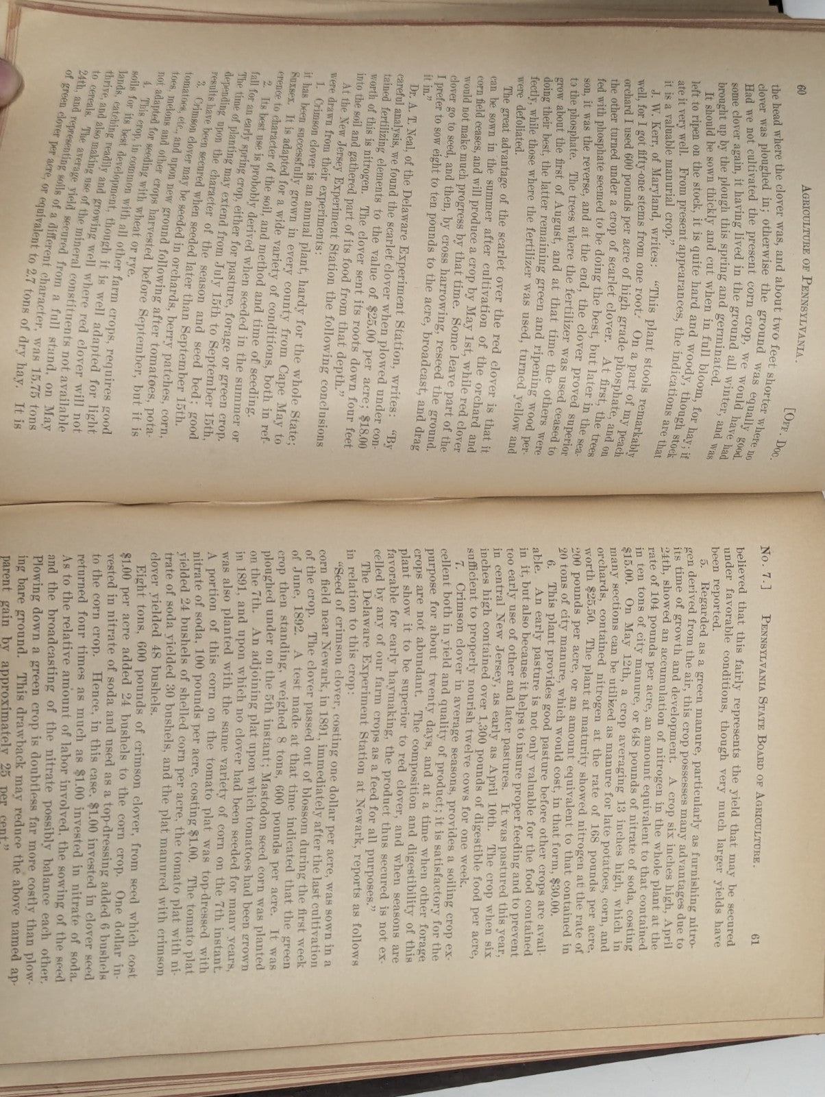 Antique Agriculture of Pennsyvania 1894 Book Hardcover