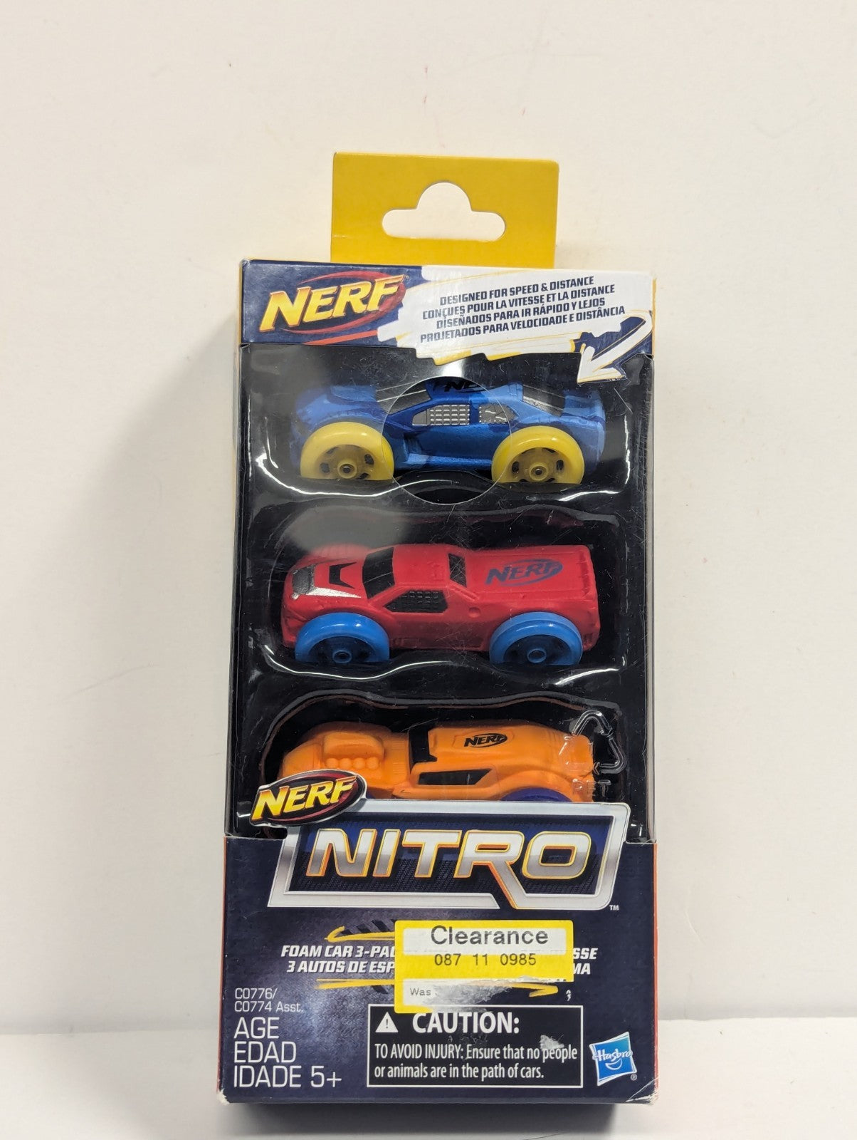 Hasbro Nerf Nitro Foam Car 3-Pack Toy 