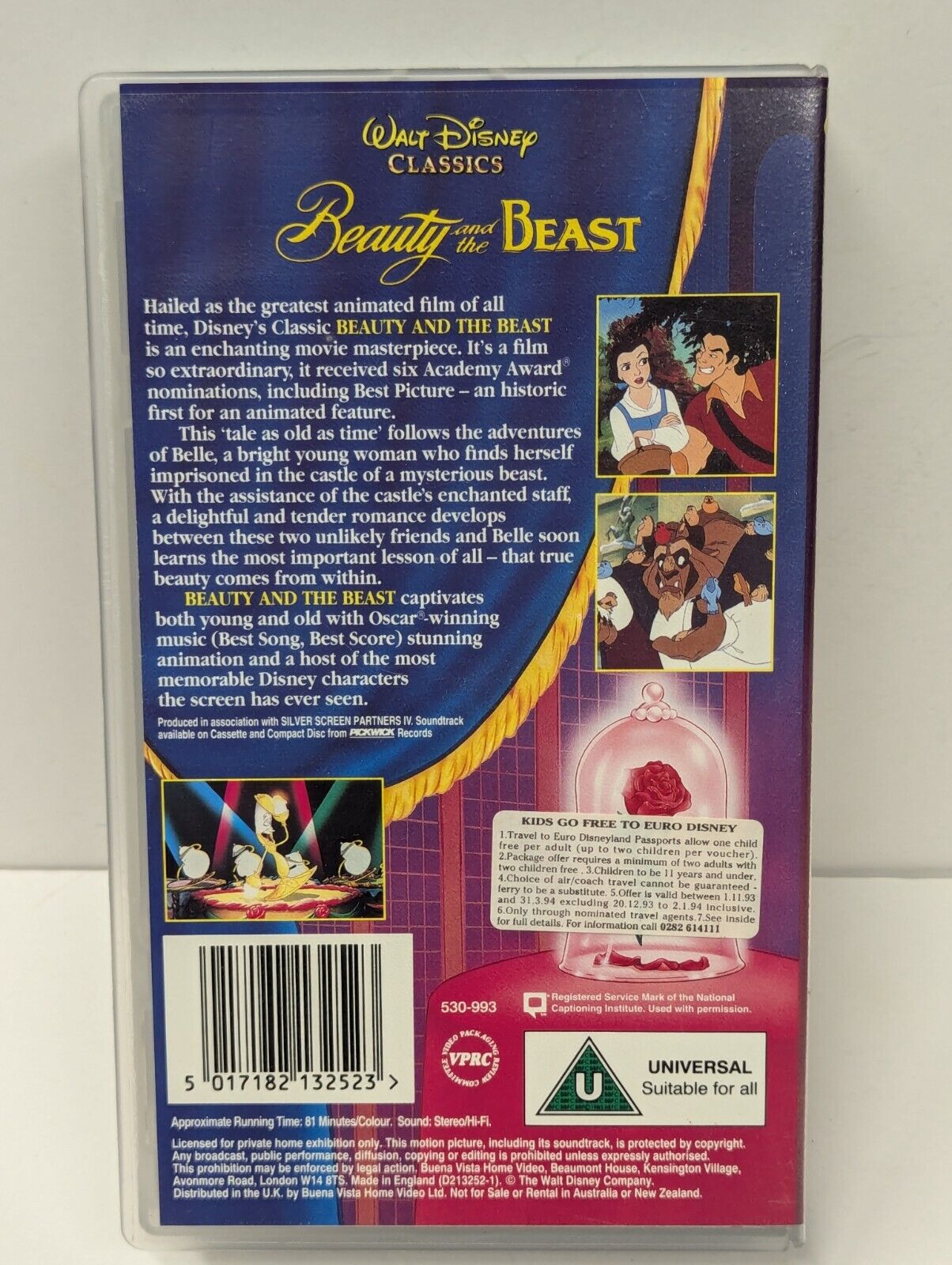 Walt Disney Classic - (UK VHS) Beauty And The Beast