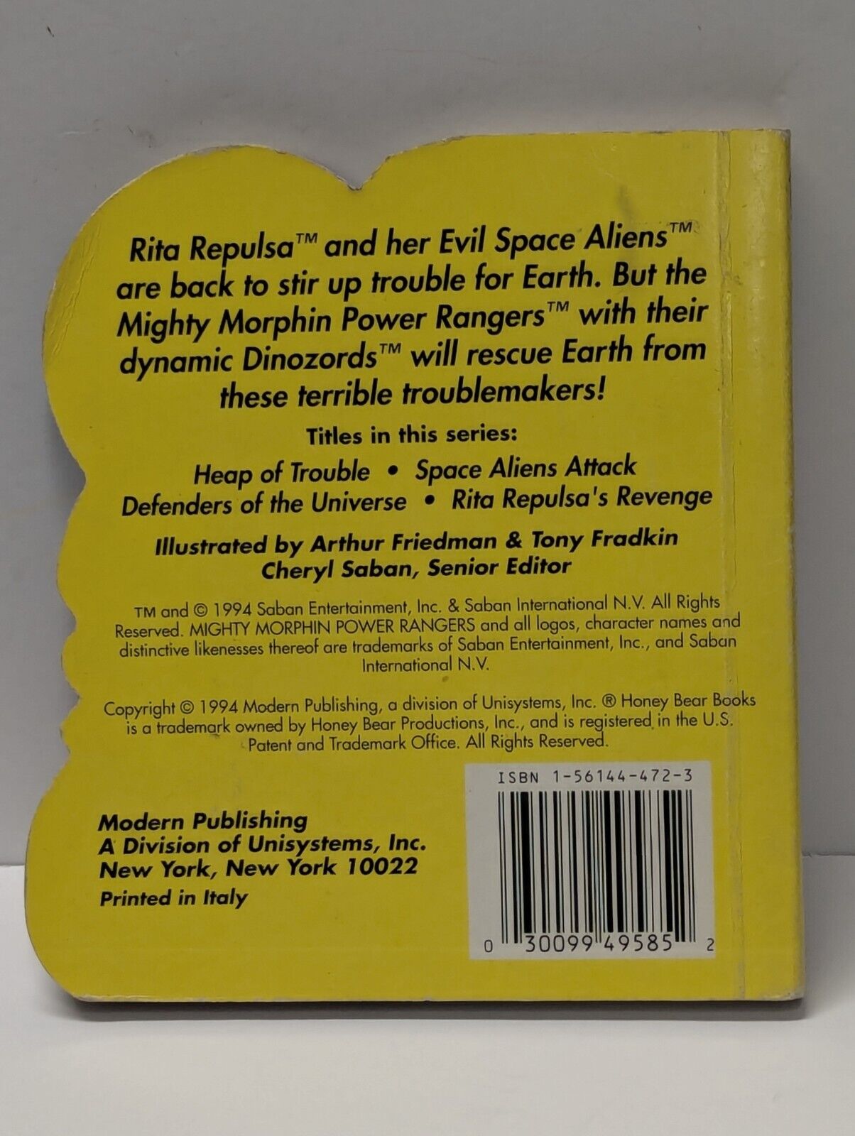 Heap of Trouble (Mighty Morphin Power Rangers Shaped Board Book) 1994 Rita Repul