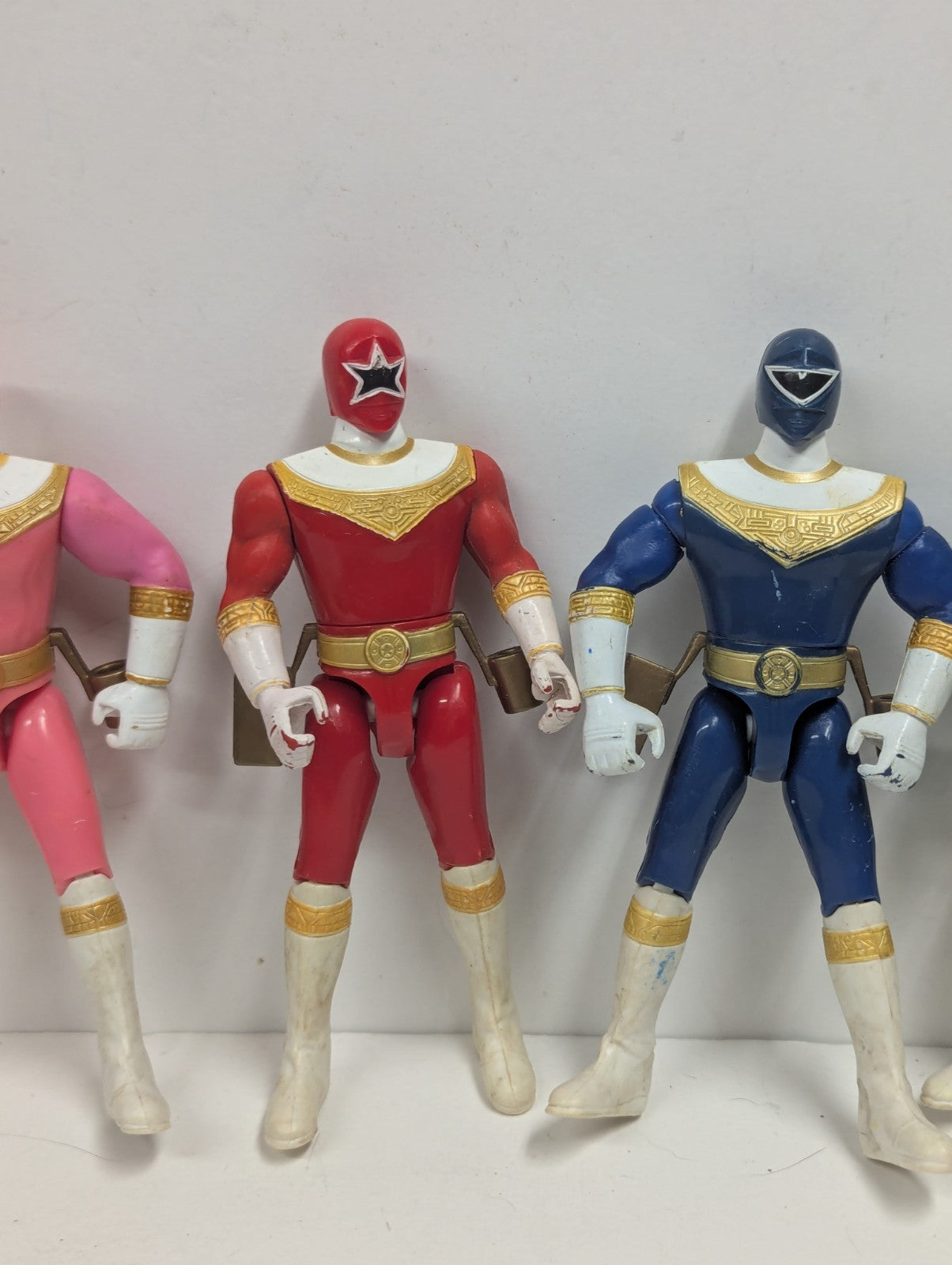 1996 Lot of 6 Vintage Power Rangers ZEO Action Figures Bandai Set