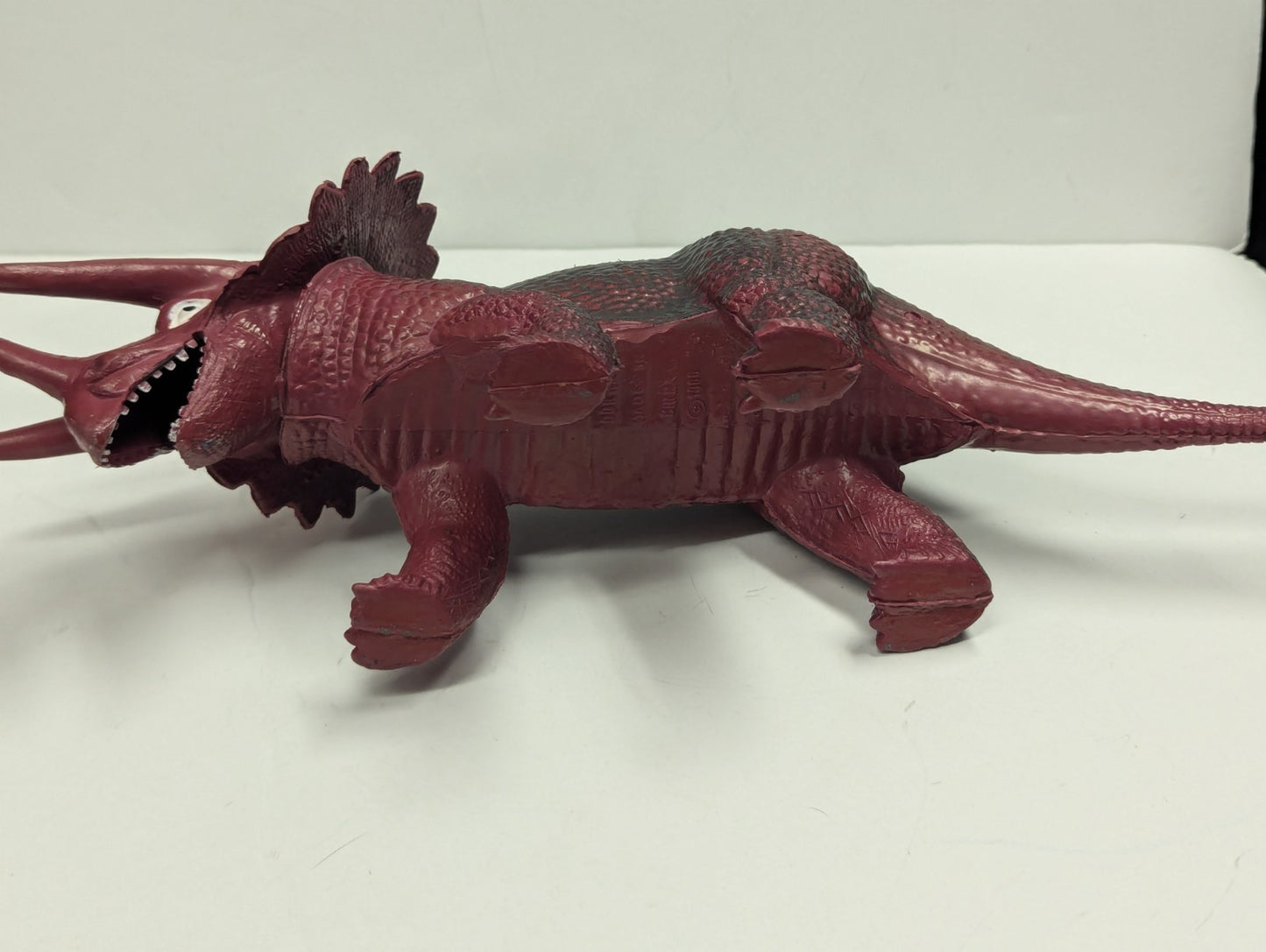 Vintage 1986 Triceratops Dinosaur Dor Mei Dormei Figure 14" Long
