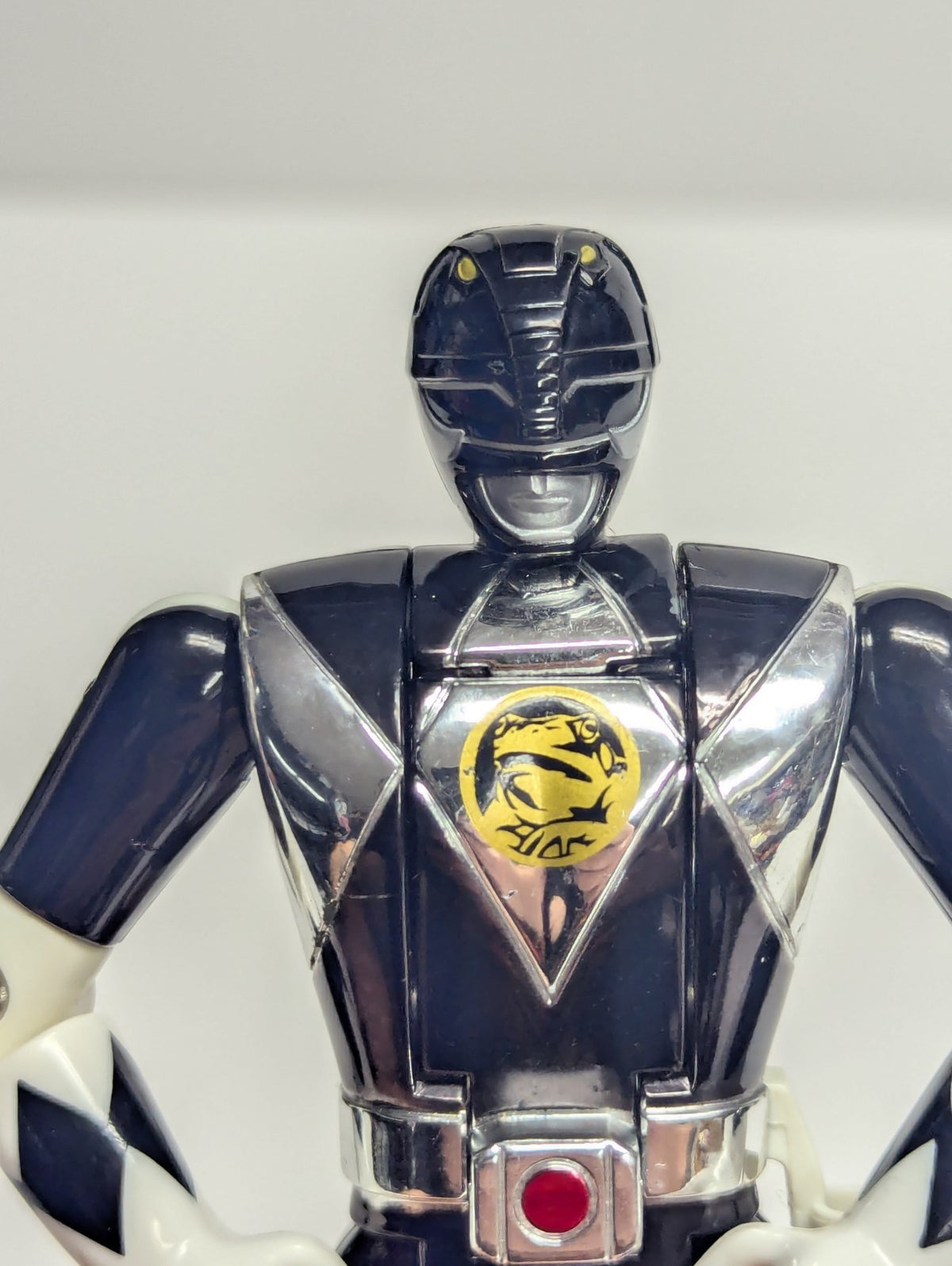 Mighty Morphin Power Rangers Black Metallic Ranger Flip Head Adam 