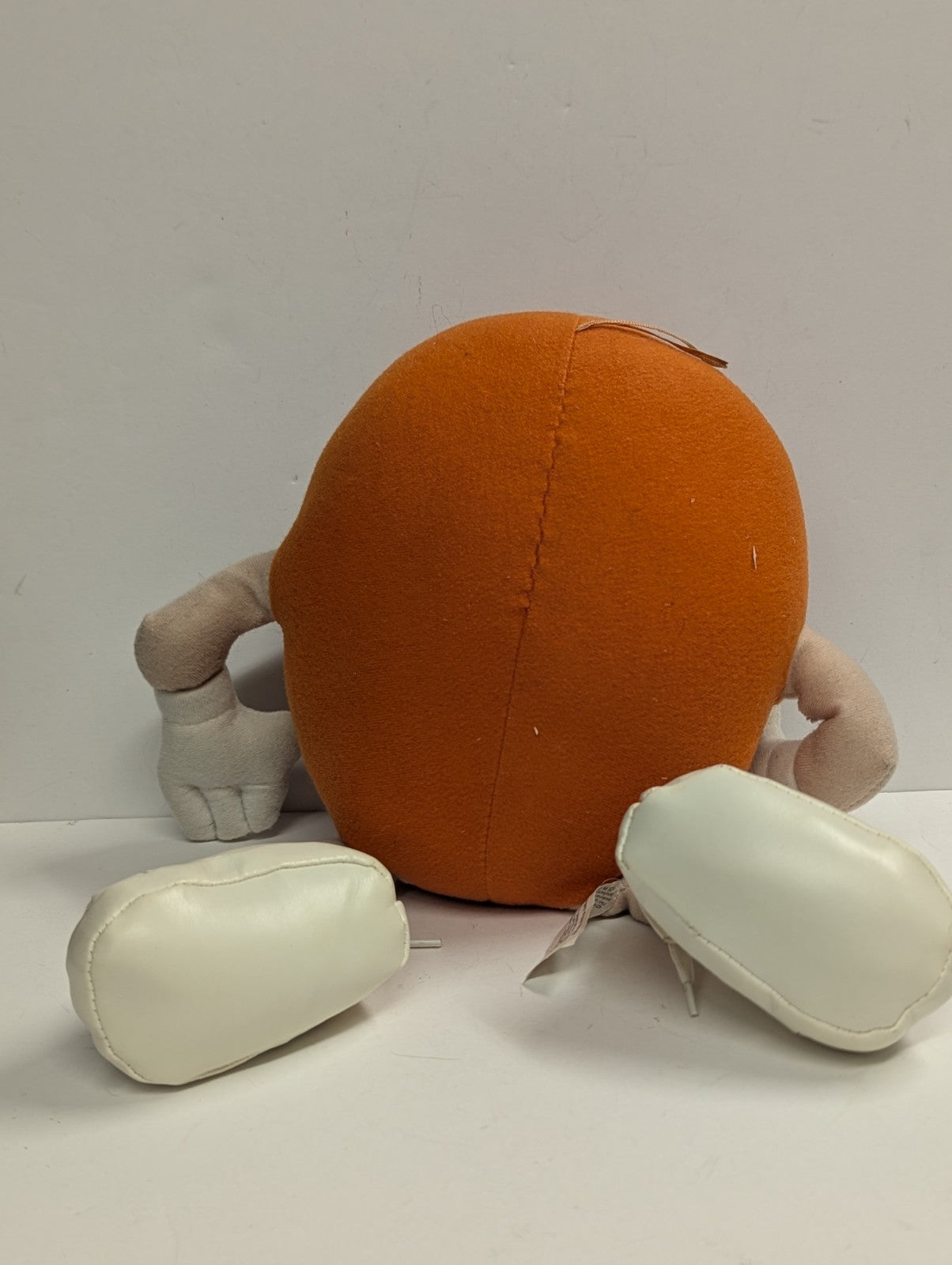 M&M Orange "Crispy" Plush Stuffed Toy 2001 Nanco Vintage tennis shoes, 12"