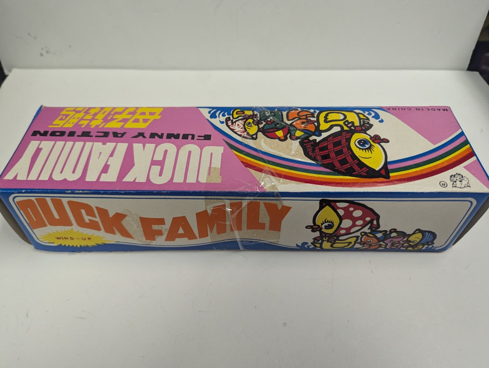 Vintage 1970’s China Duck Family Funny Action Wind Up Toy Train Collector