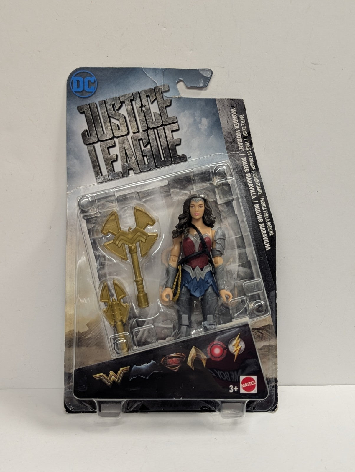 2017 Mattel DC Comics Justice League Battle Ready Wonder Woman Folded Cardback