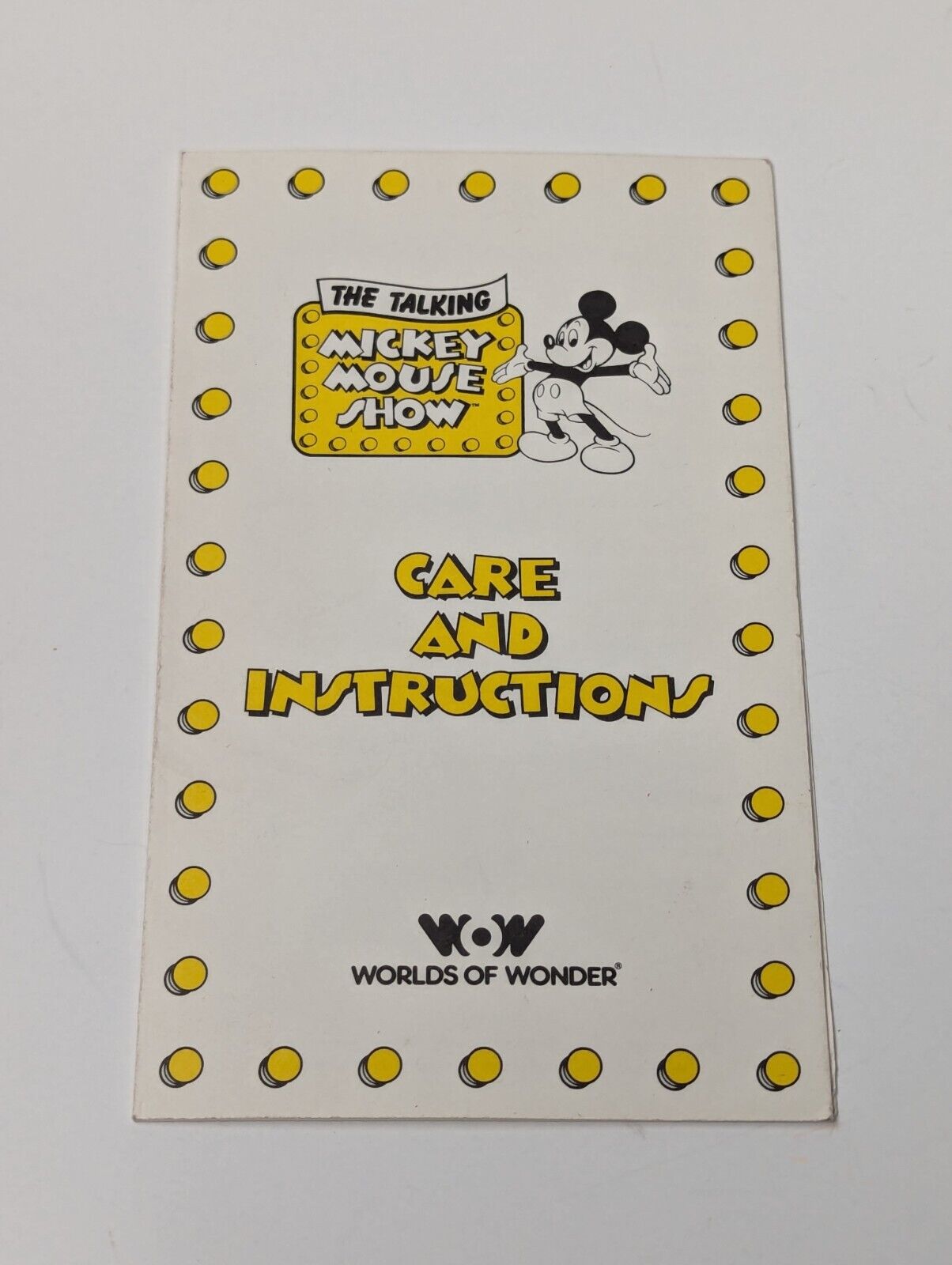 1986 Worlds of Wonder Talking Mickey Mouse Plush/Books/Cassettes/Manual *Working