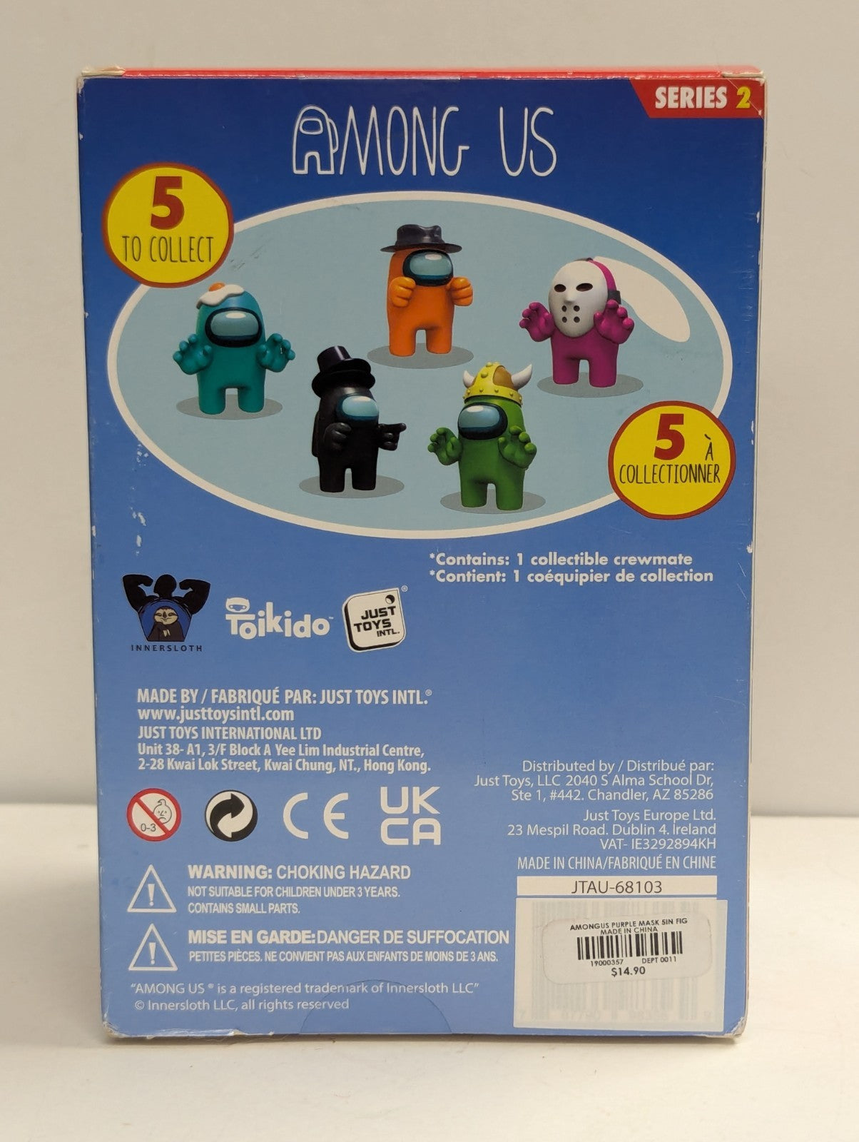 Among Us Series 2 Purple Crewmate Hockey Mask Collectible Figure 5"  ToiKido