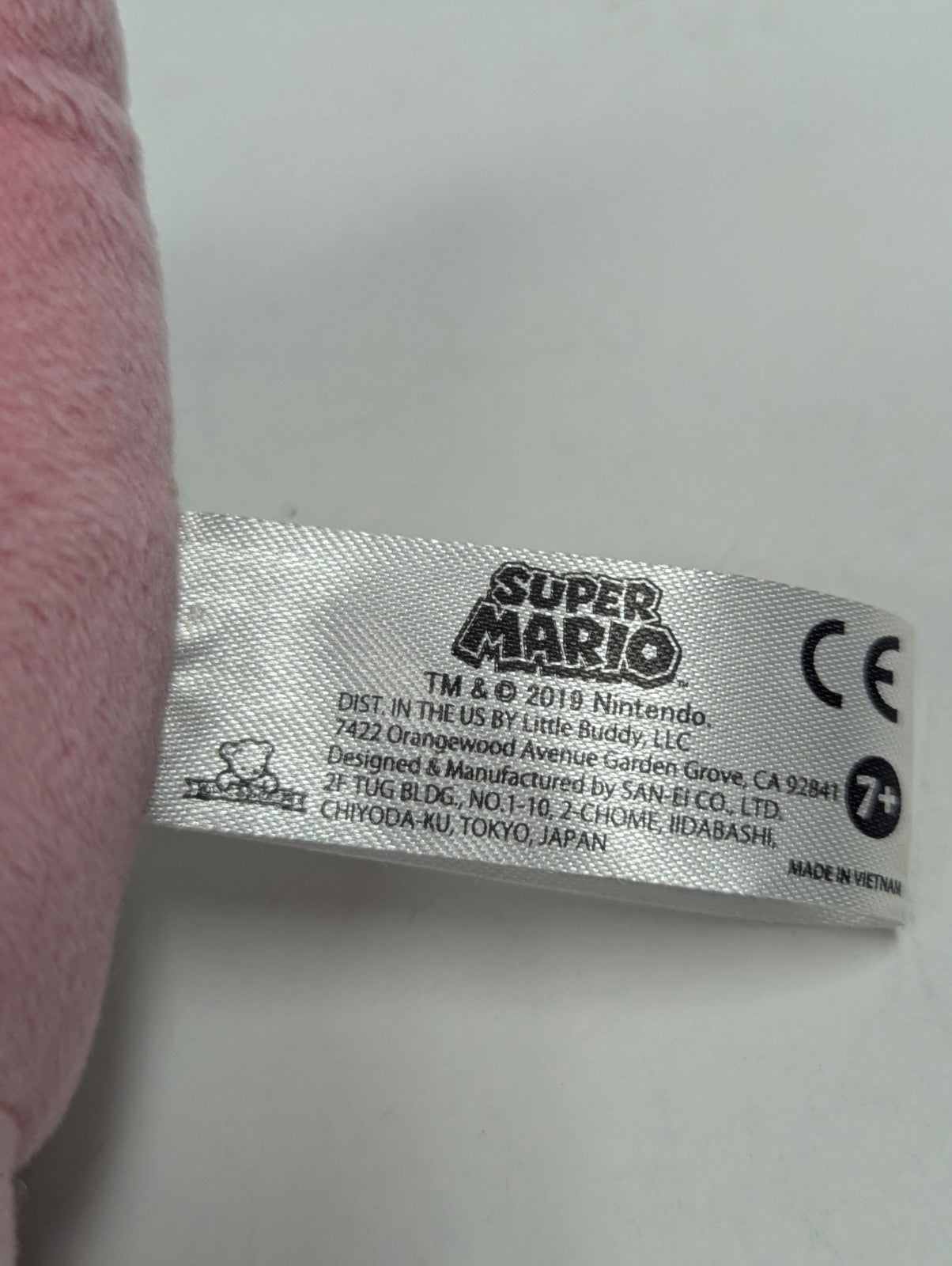 2019 Super Mario Bros Pink Yoshi Plush Genuine All Star 8"