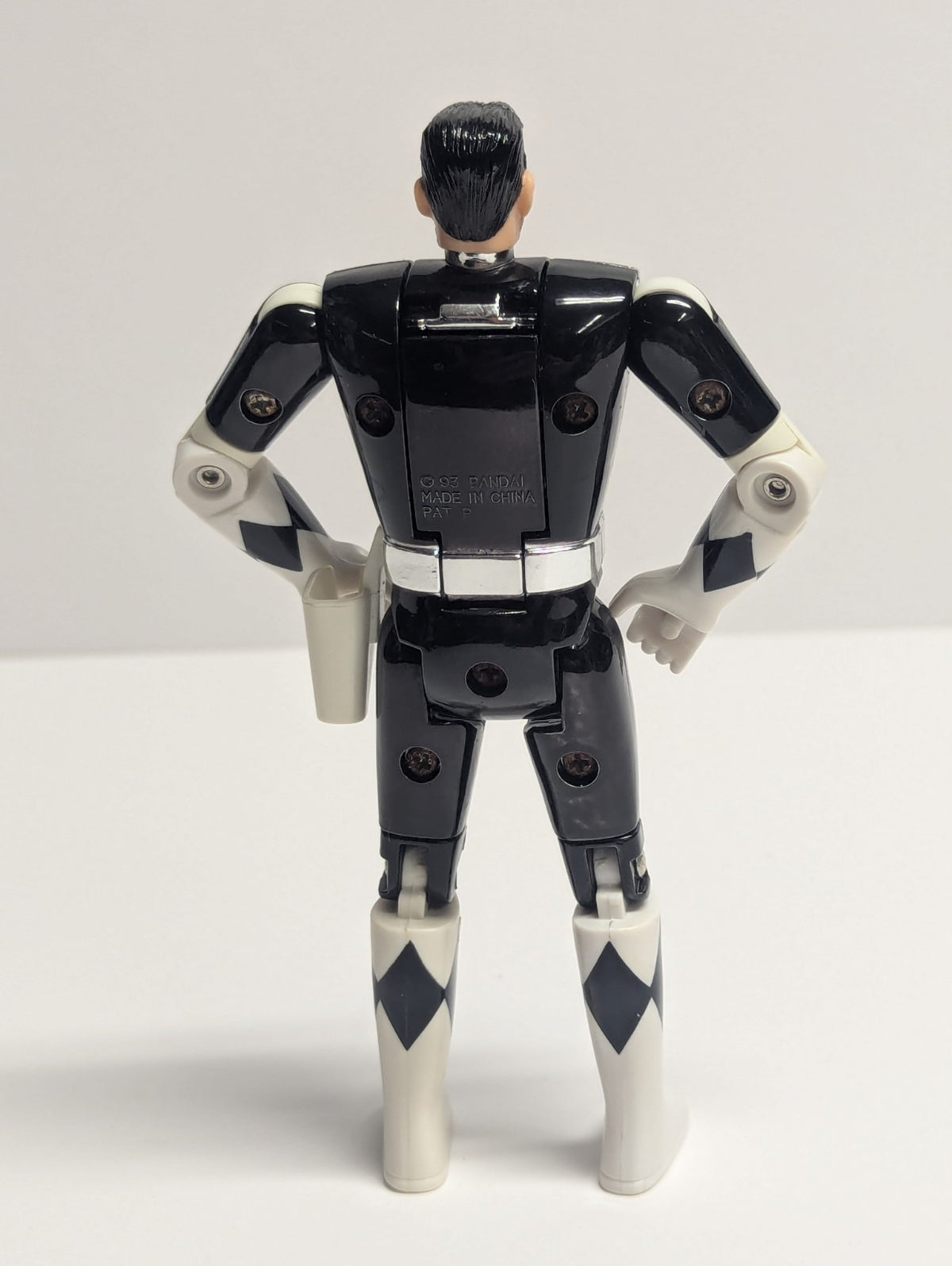 Mighty Morphin Power Rangers Black Metallic Ranger Flip Head Adam 