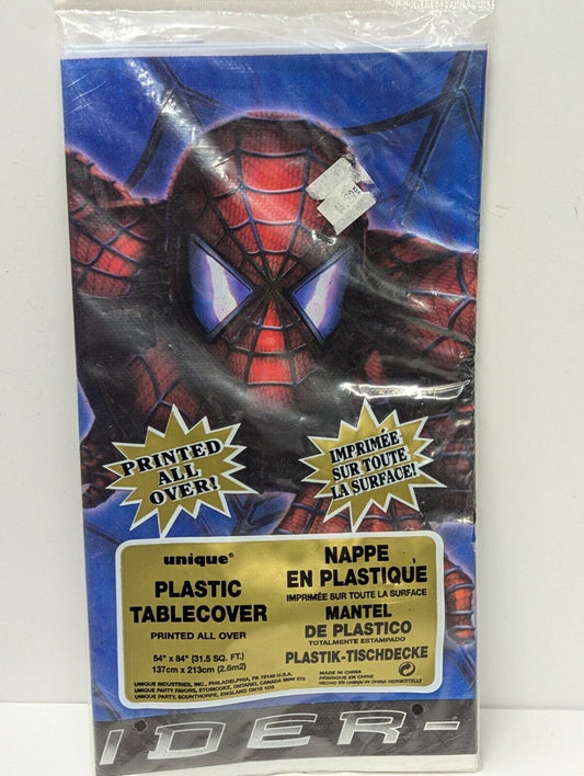 Marvel Spiderman Plastic Tablecloth (54in X 84in) New Sealed