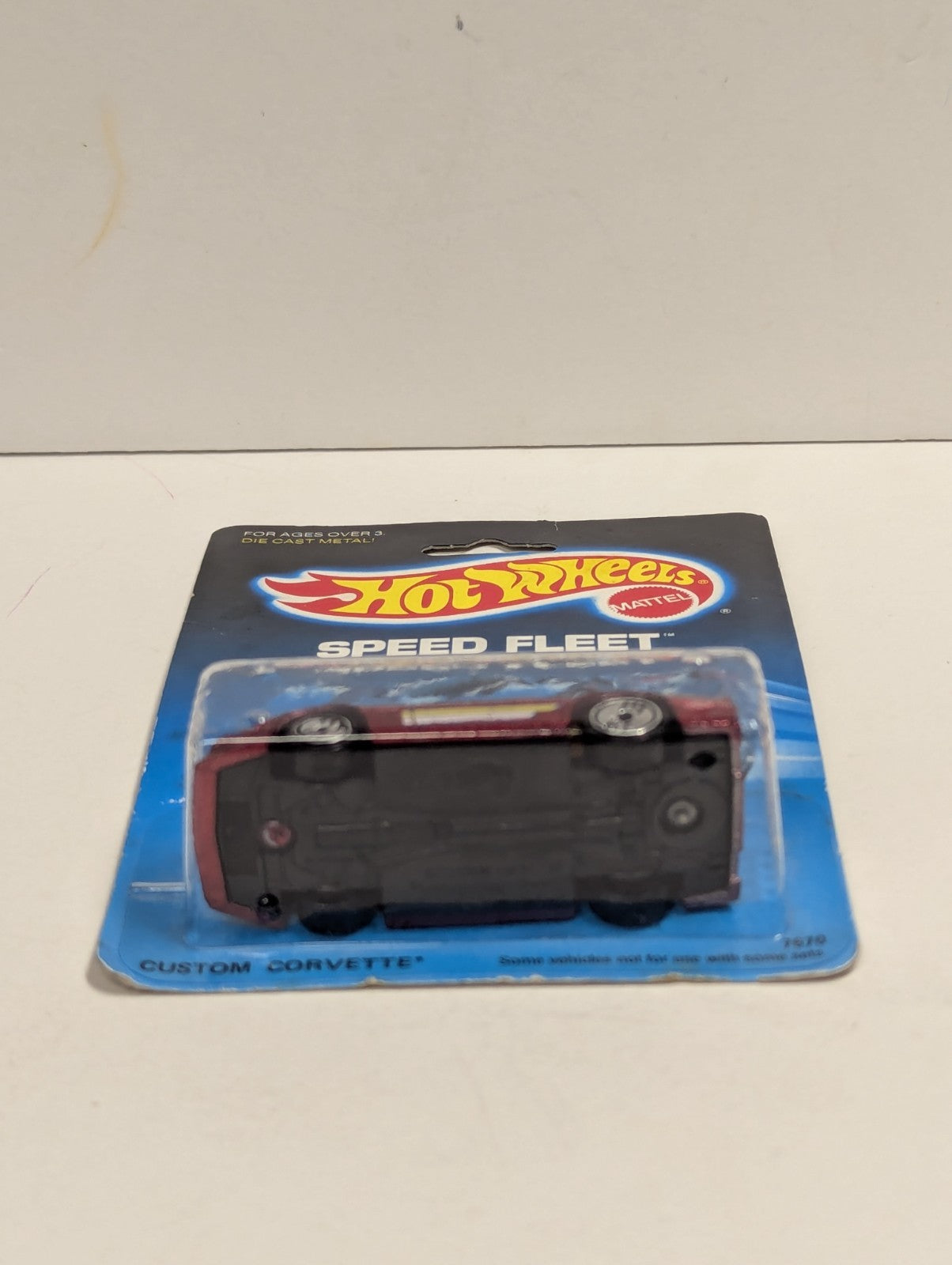 1988 Hot Wheels SPEED FLEET Custom Corvette Convertible on Card
