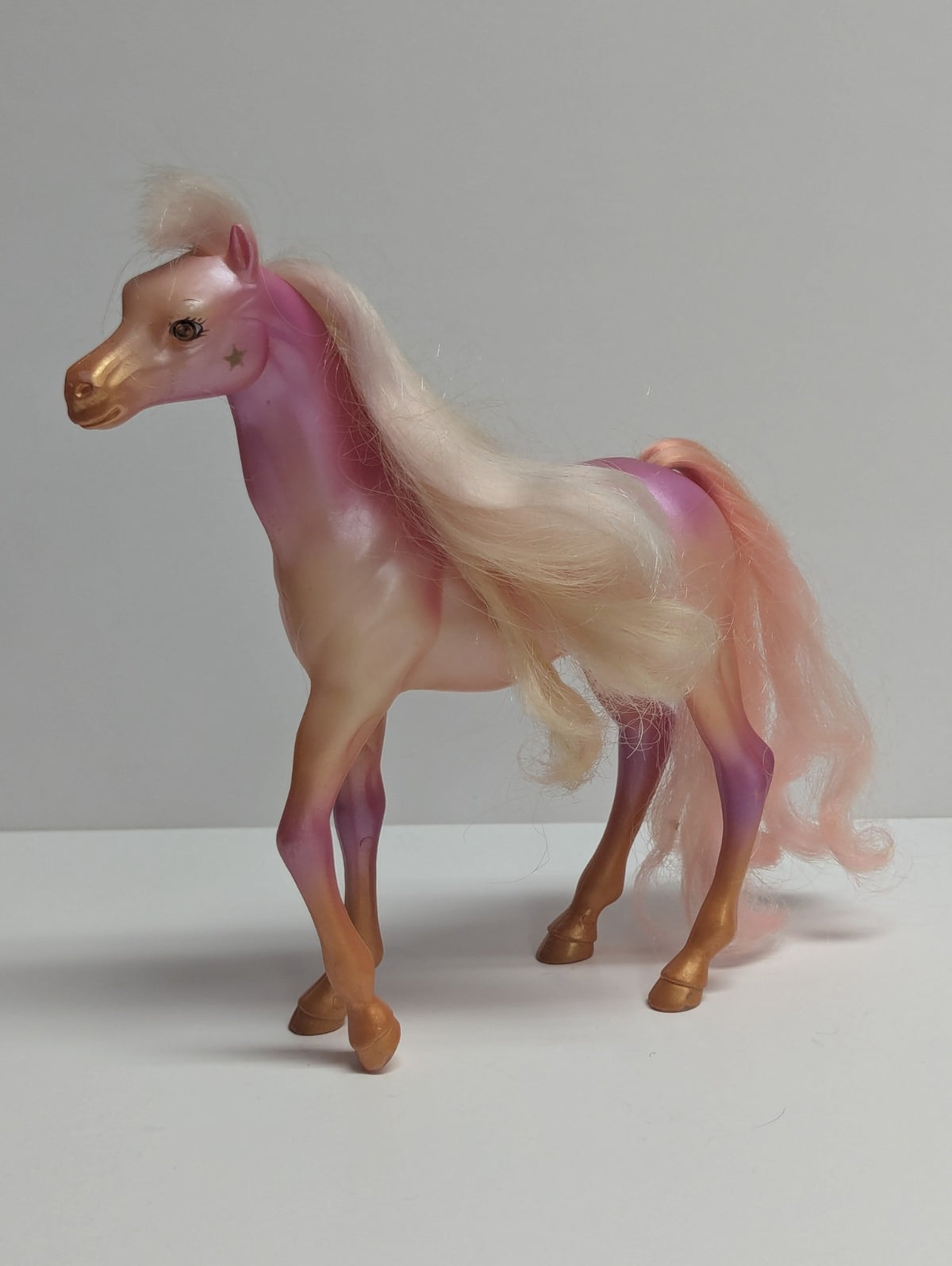 Vintage 1987 Kenner Fashion Star Fillies Darci Horse Pink & Yellow Toy