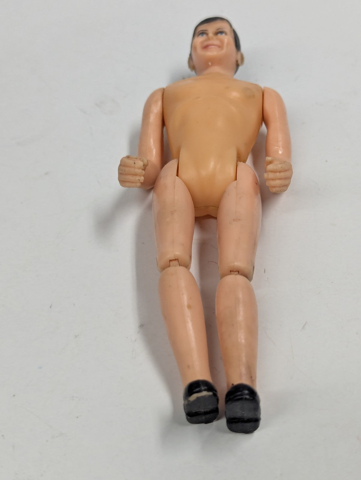 Vintage 1970's Tonka Man Action Figure Black Shoes Black Hair  6"
