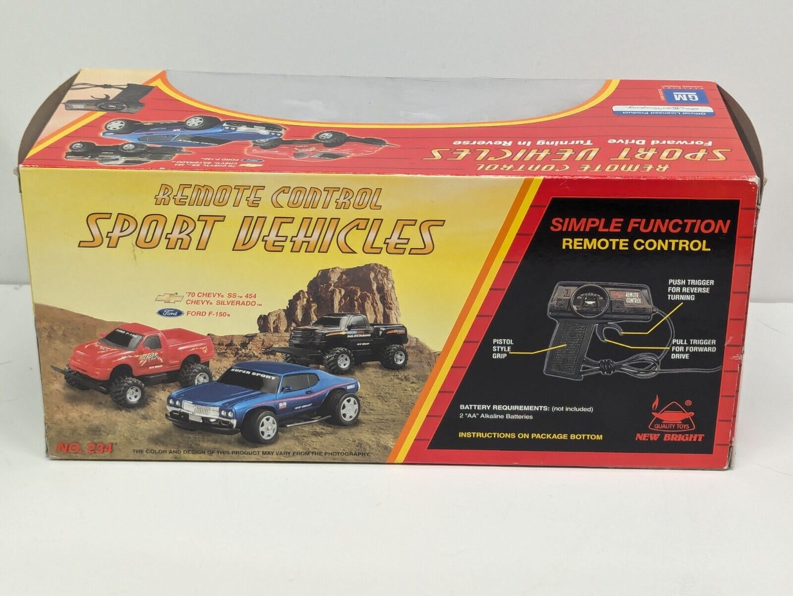 NEW BRIGHT 1/16  RADIO CONTROL MUSCLE CAR 70'S Blue CHEVY SS 454 