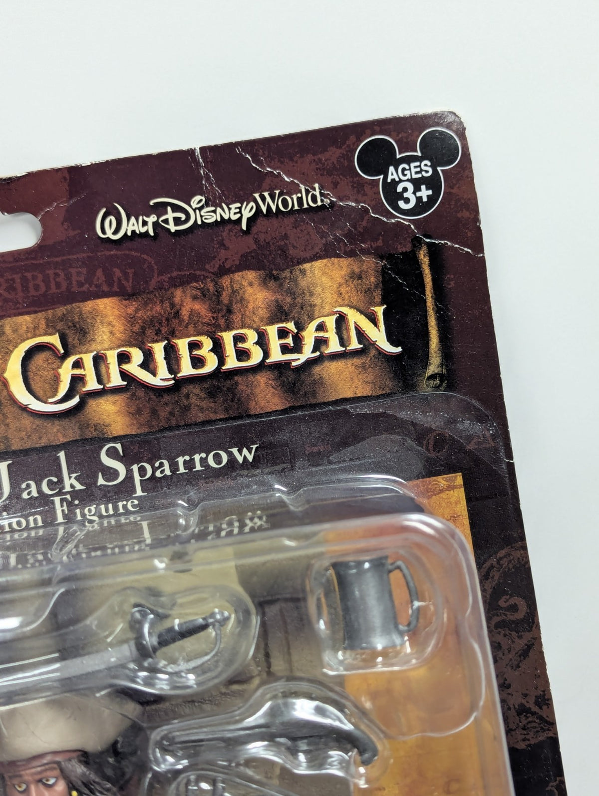 Disney Jack Sparrow Figure 7” Pirates Of The Caribbean On Card Disney Exclusive 