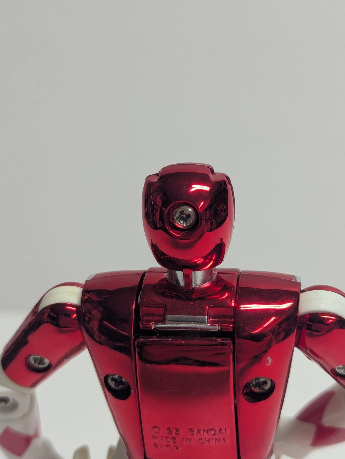 Mighty Morphin Power Rangers Red Metallic Ranger Flip Head Rocky