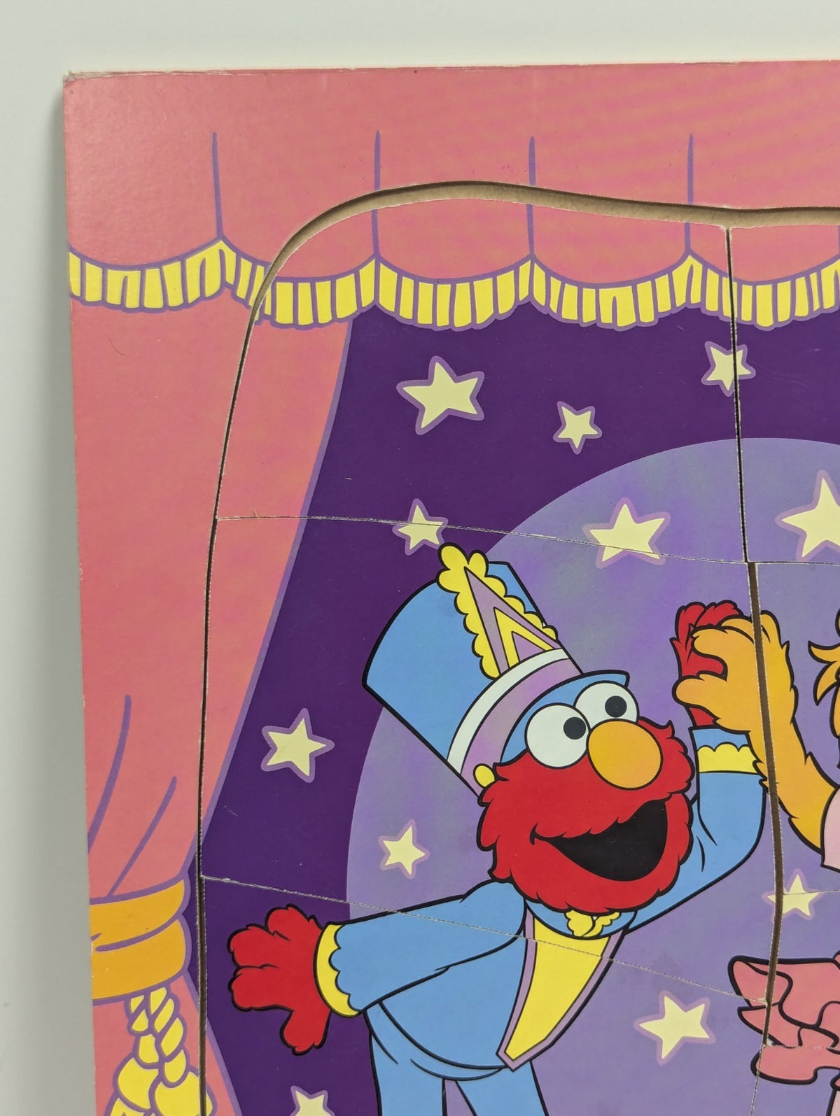 2003 SESAME STREET frame tray puzzle Zoe Ballerina kids toy Elmo & Zoe wooden