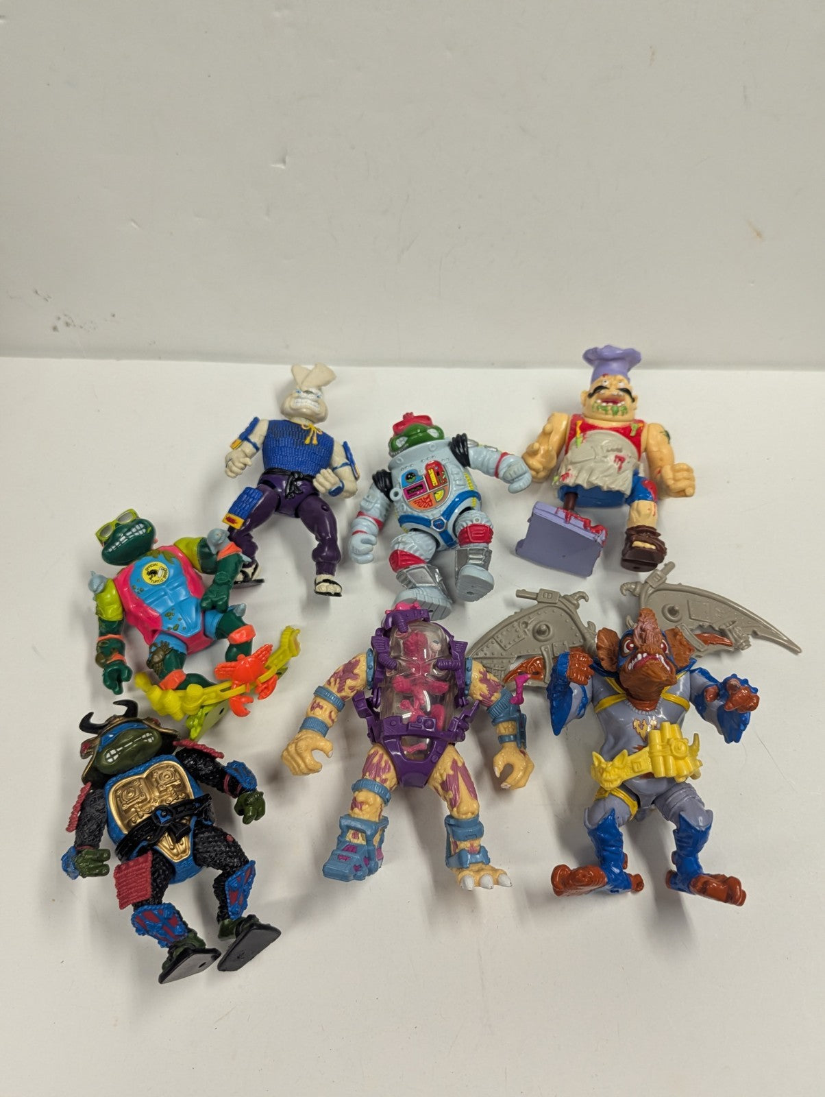 Vintage 1990's  Lot of 7 Original TMNT (Teenage Mutant Ninja Turtle) Figures