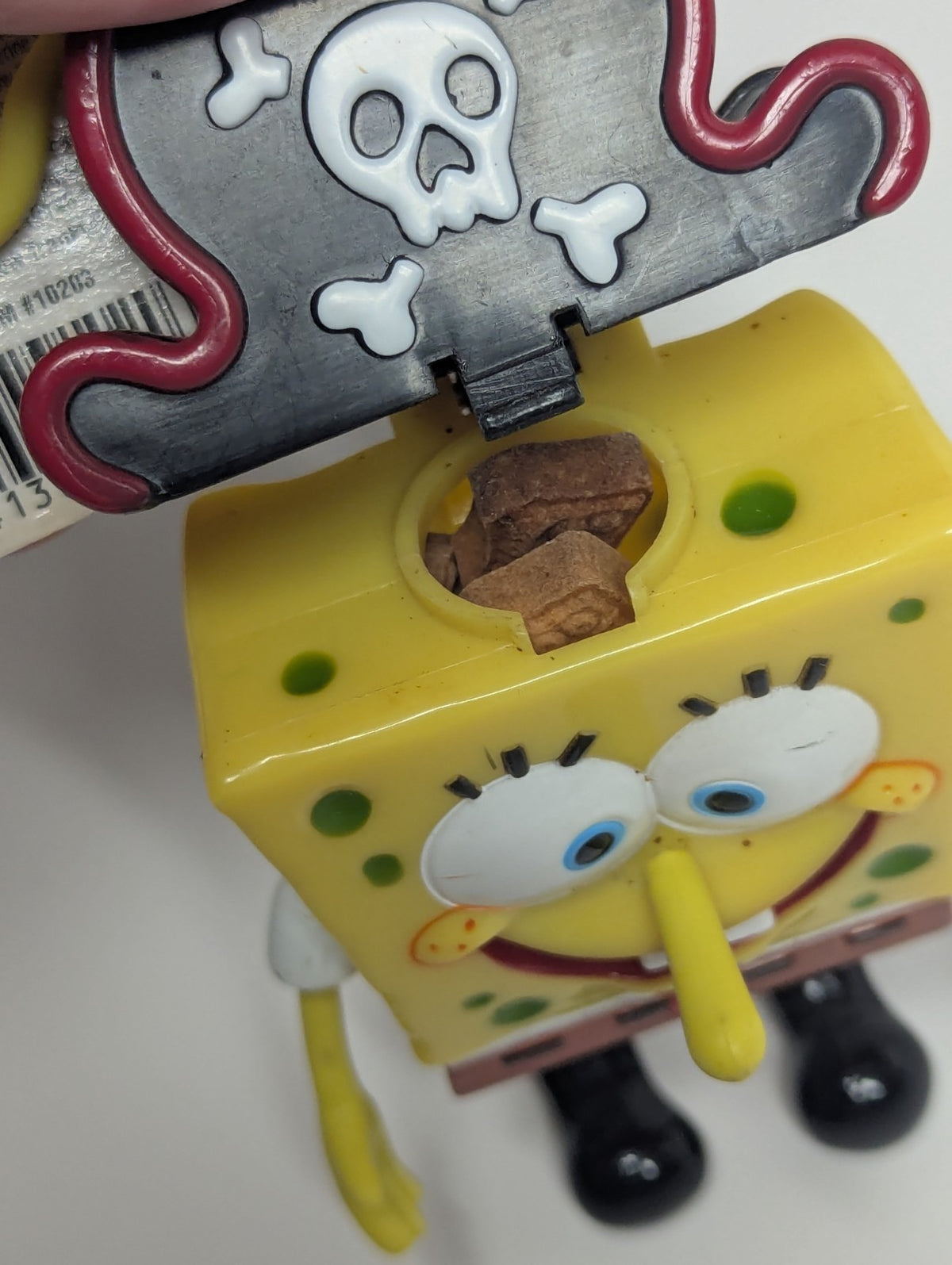 2003 Nickelodeon Pirate SpongeBob Squarepants Candy Buddy Toy Keychain with Tag
