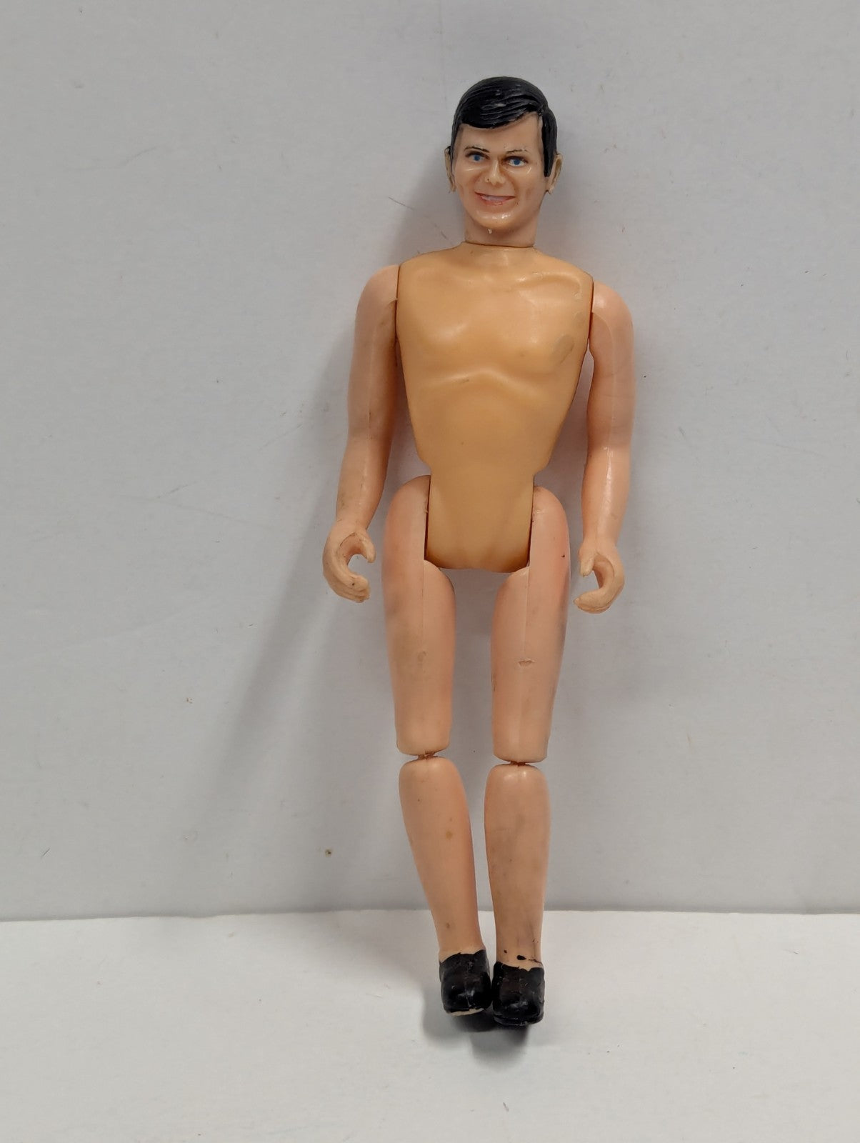 Vintage 1970's Tonka Man Action Figure Black Shoes Black Hair  6"