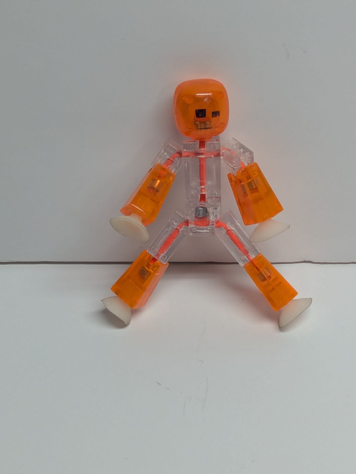 STIKBOT Orange Robot Poseable Action Figure Motion Stop Animation