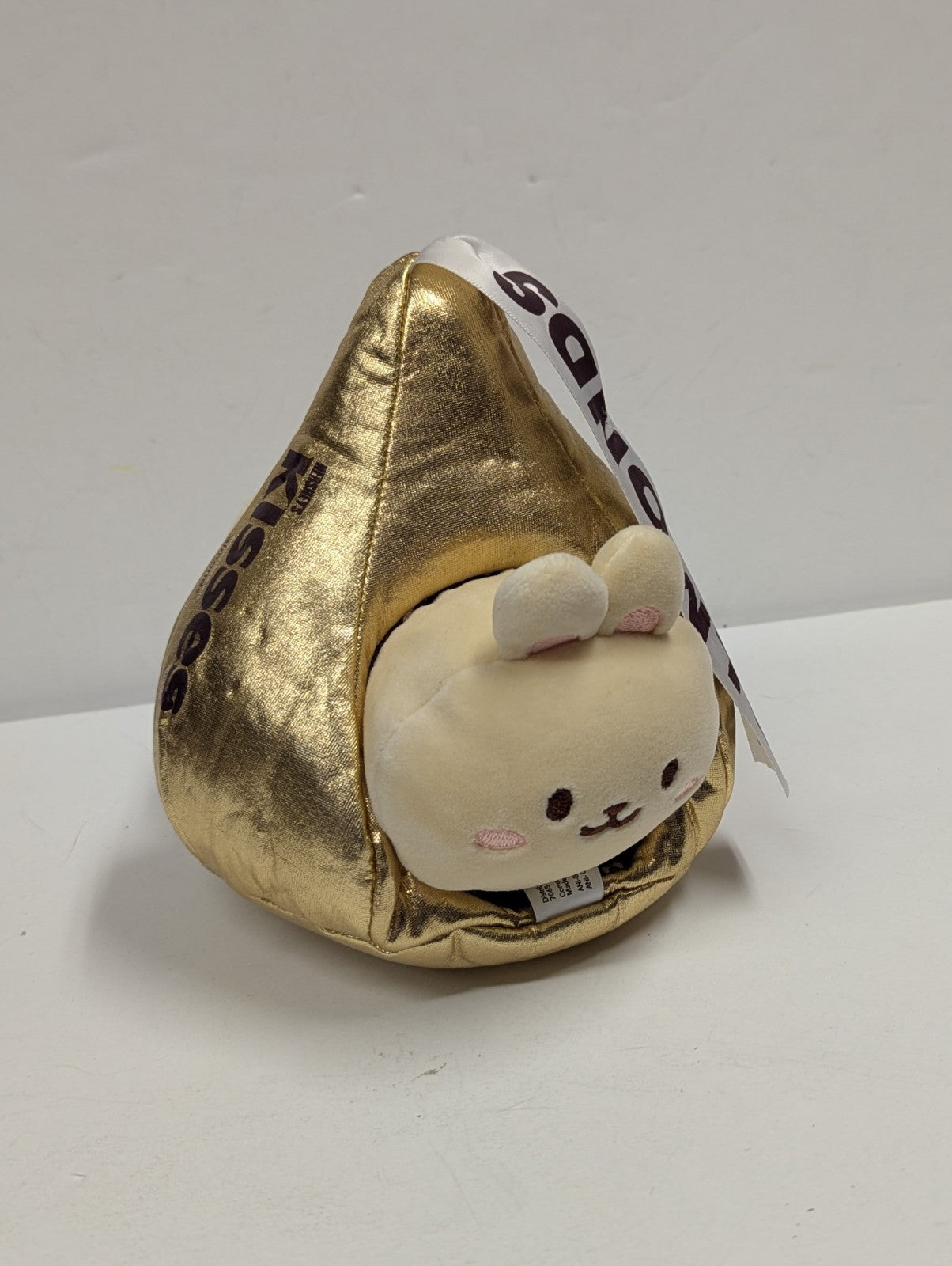 Anirollz x Bunniroll Hershey's Kiss Almonds 5" Gold Metallic Plush 