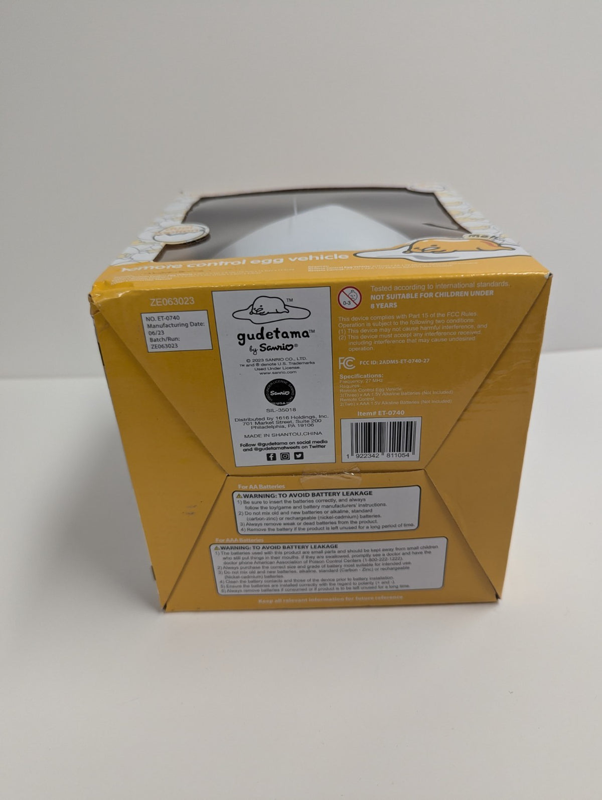 Sanrio Gudetama The Lazy Egg R/C Remote Controll Egg Vehicle