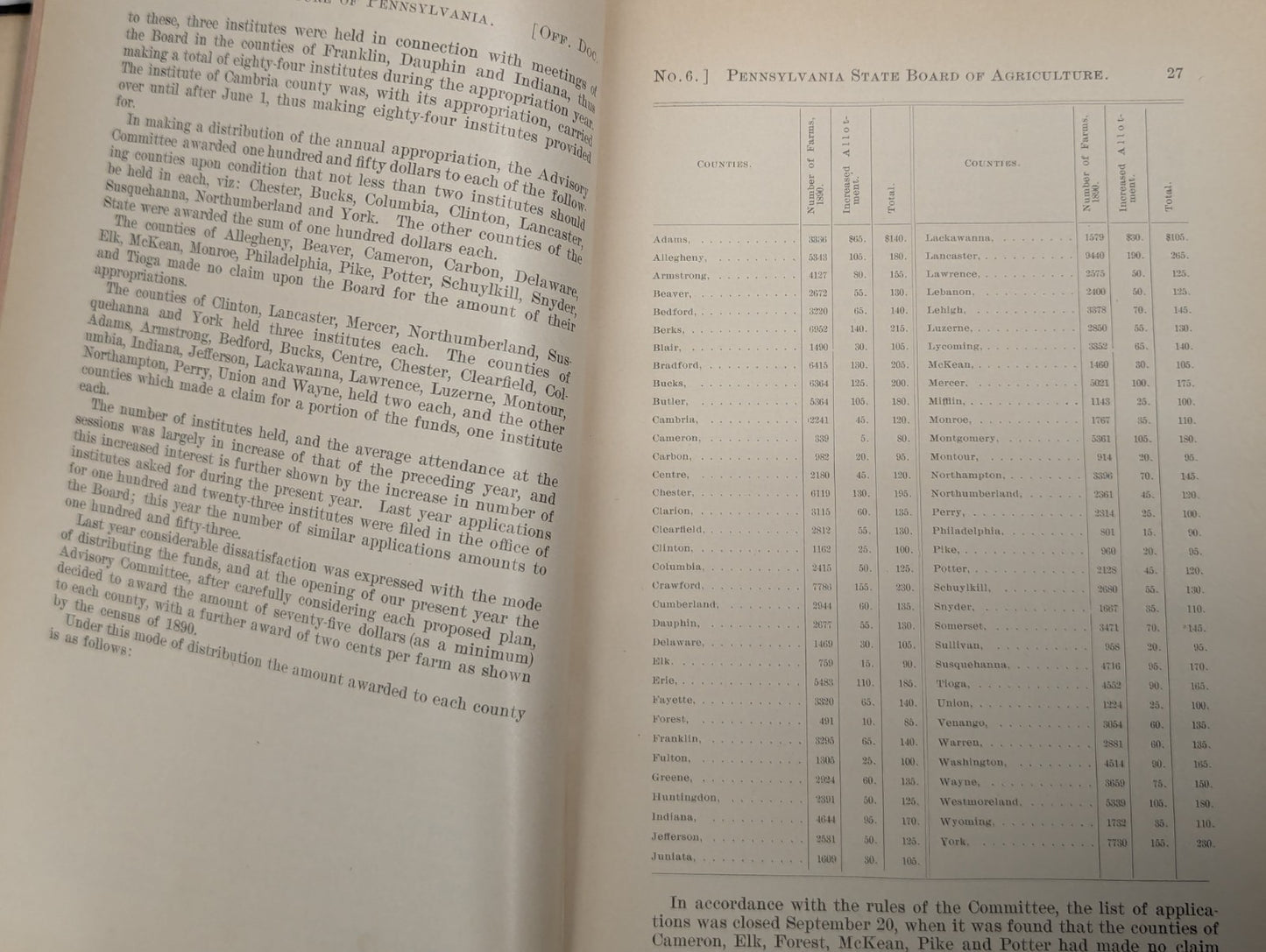 Antique Agriculture of Pennsyvania 1893 Book Hardcover