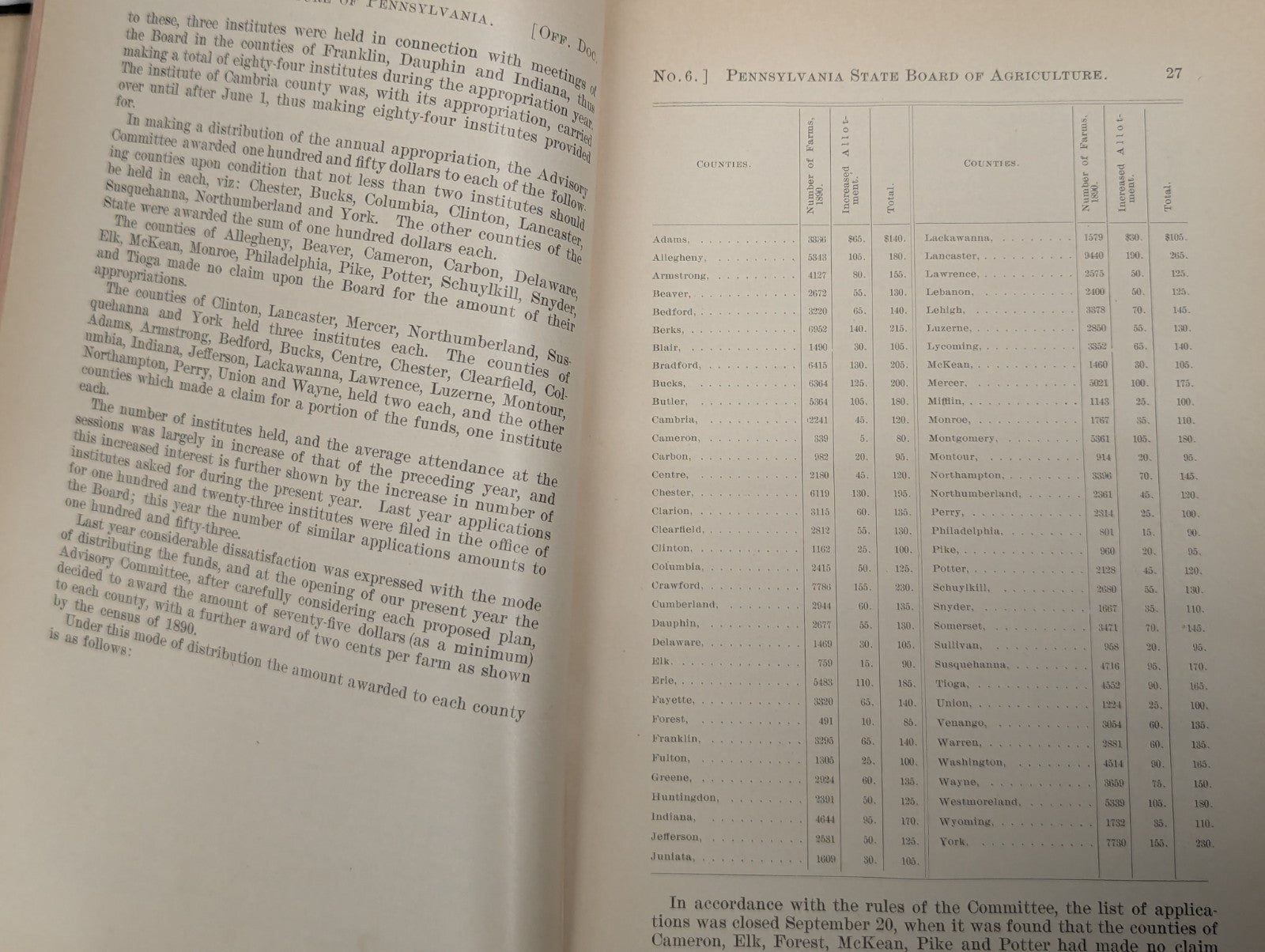 Antique Agriculture of Pennsyvania 1893 Book Hardcover