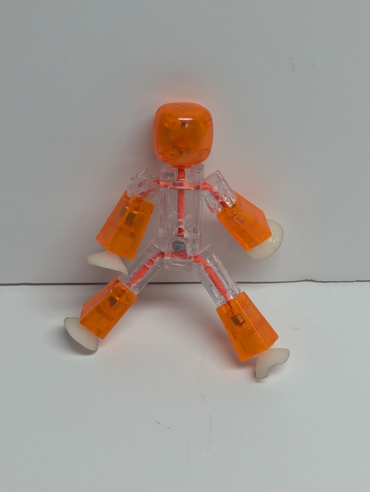 STIKBOT Orange Robot Poseable Action Figure Motion Stop Animation