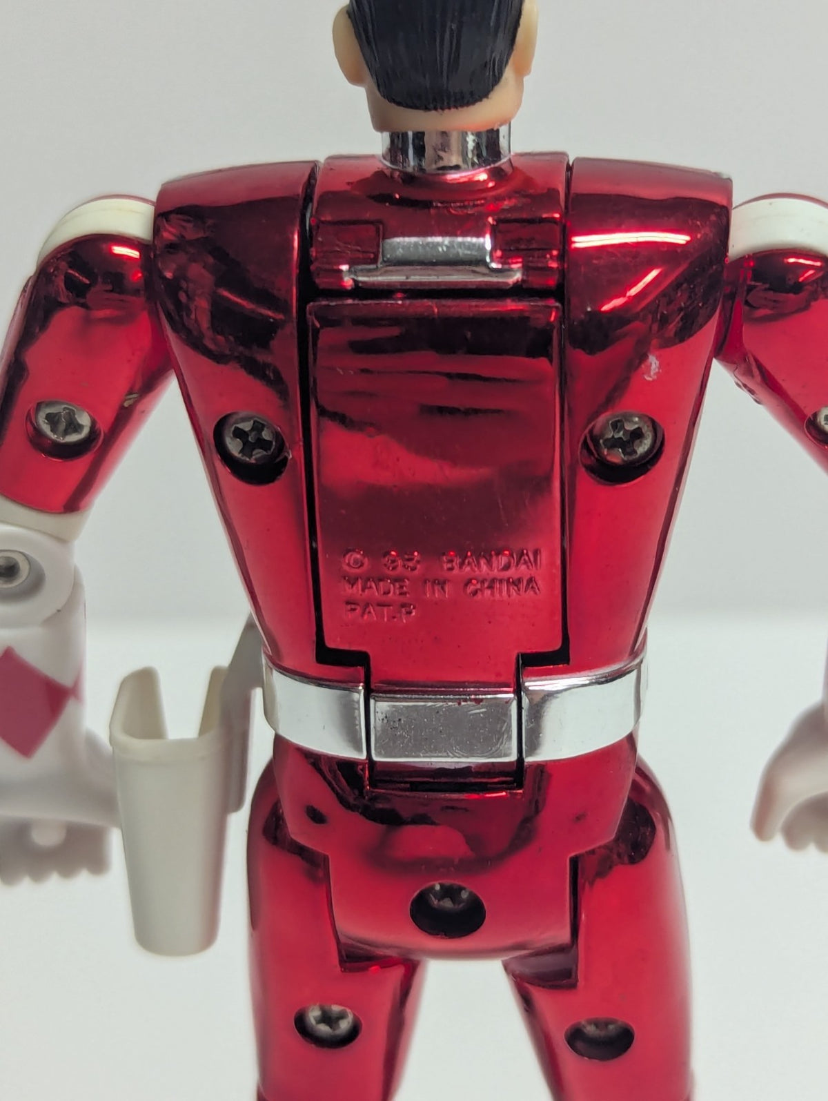 Mighty Morphin Power Rangers Red Metallic Ranger Flip Head Rocky
