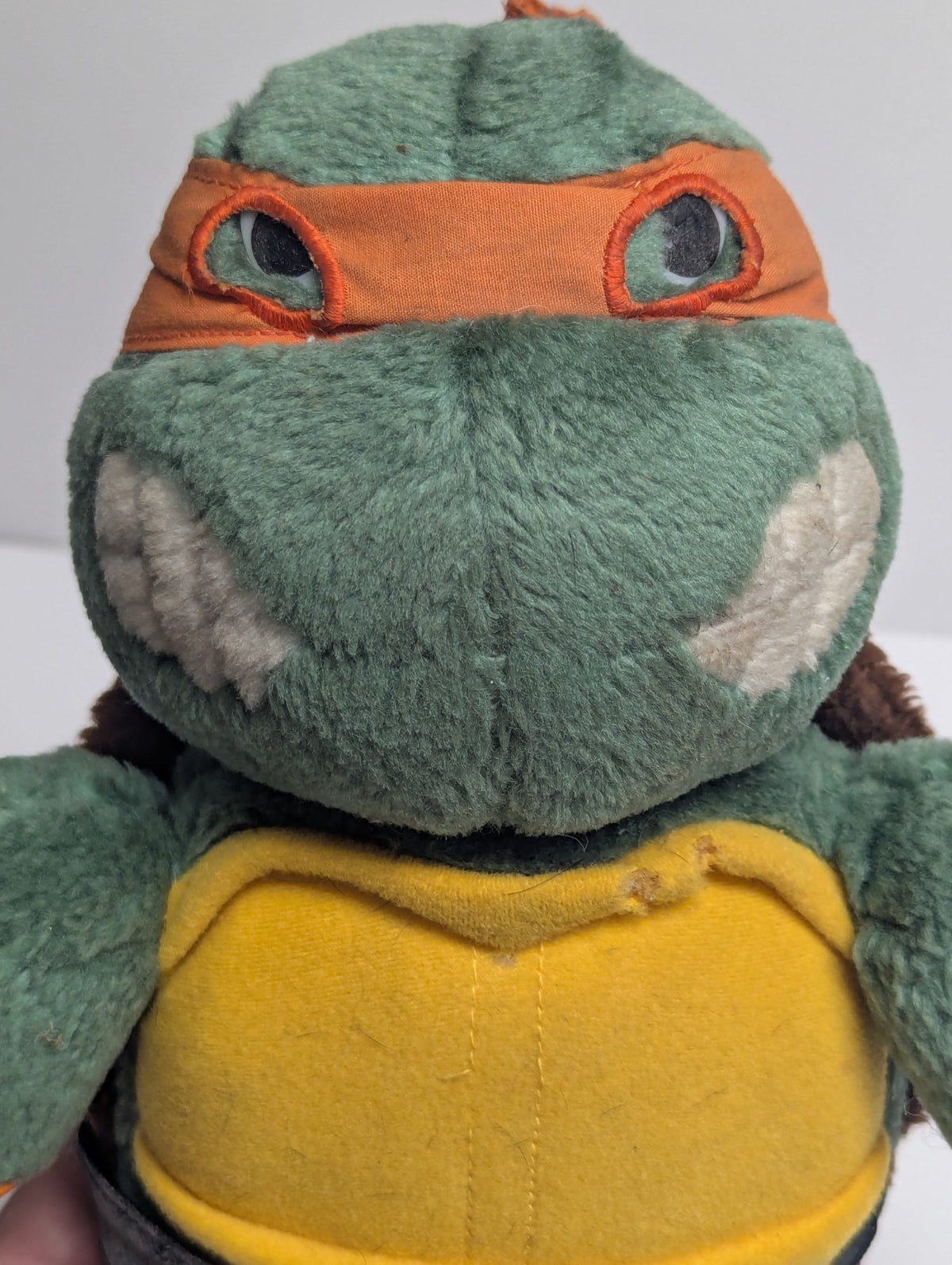Vintage Teenage Mutant Ninja Turtle Michelangelo Plush 14” Huggable Turtle
