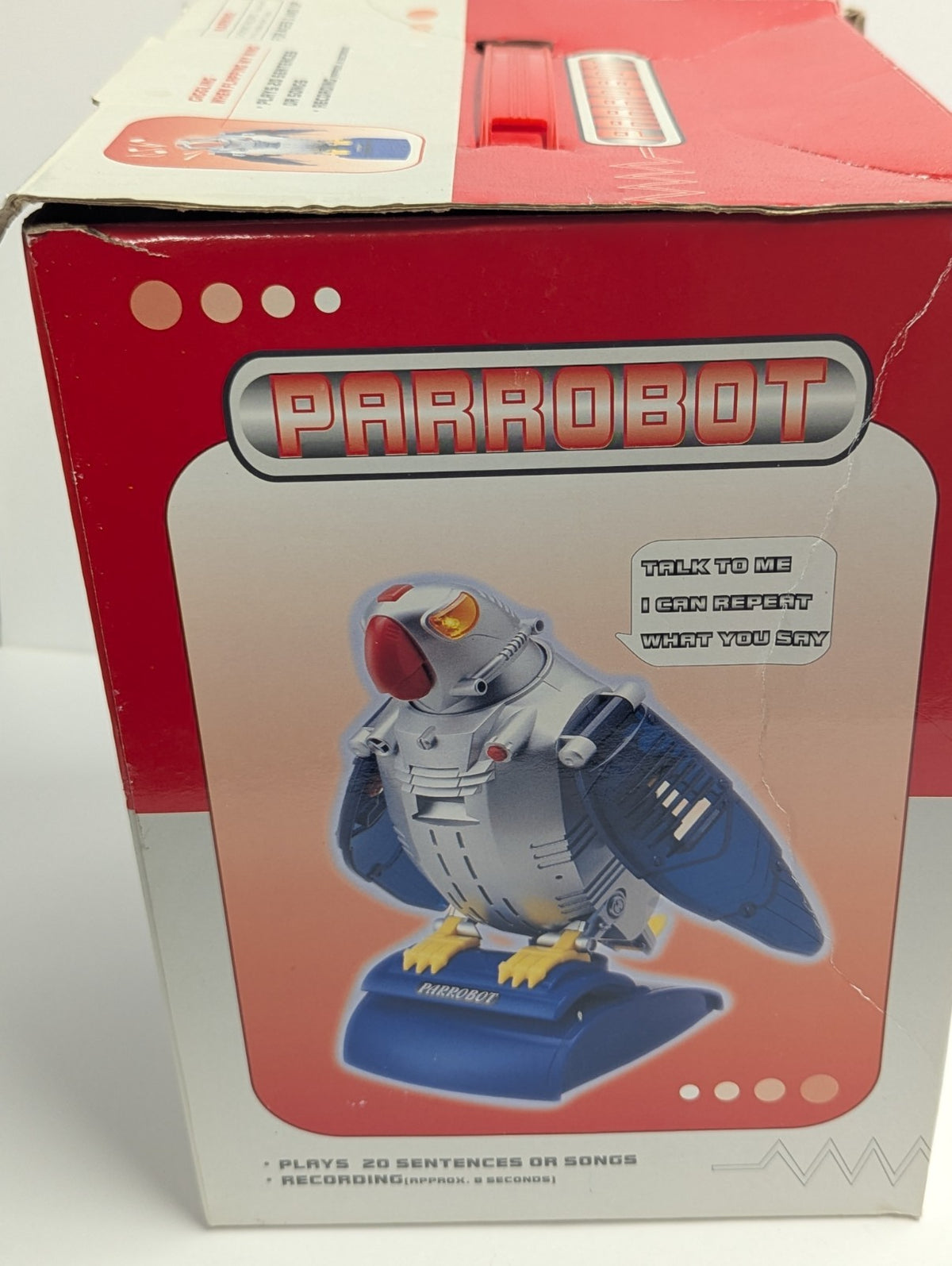Vintage PARROBOT Interactive Talking Parrot Robot Toy Chain Fong Toys UNTESTED