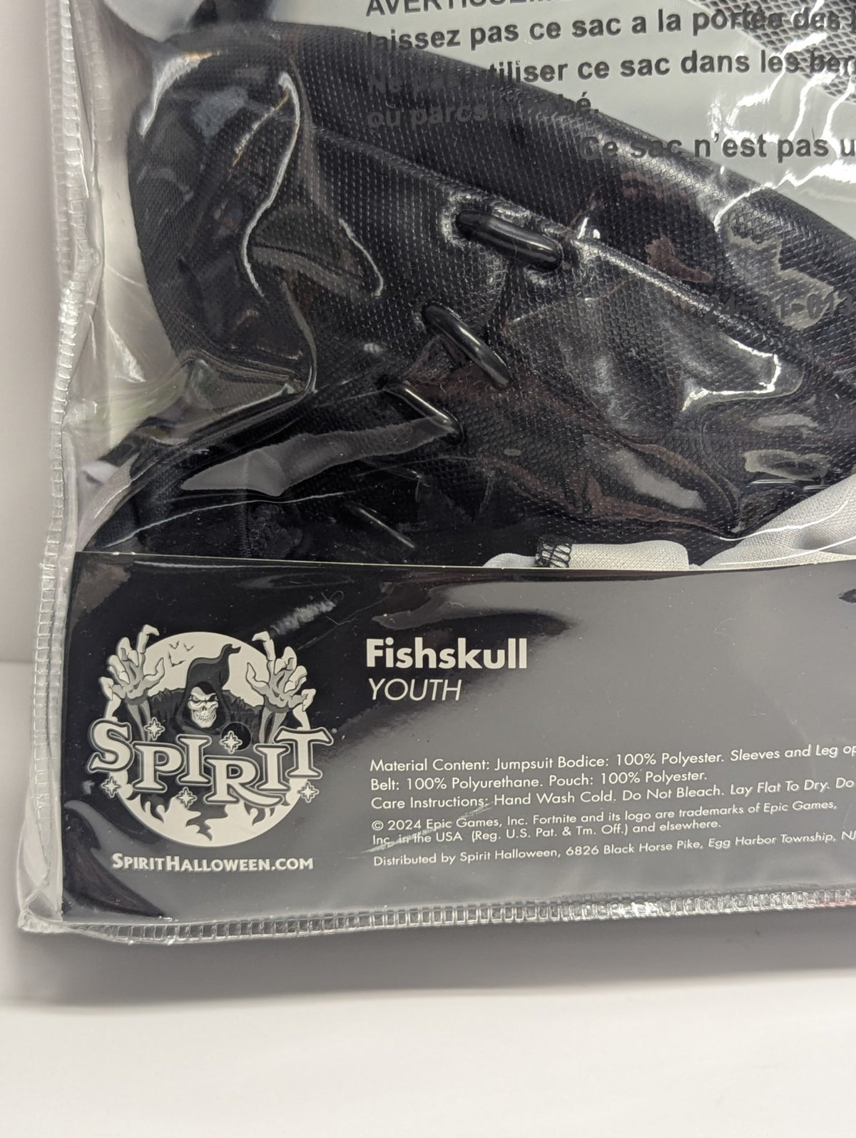 Spirit Fortnite Fishskull Halloween Costume Youth XL 14-16 Complete Outfit Mask