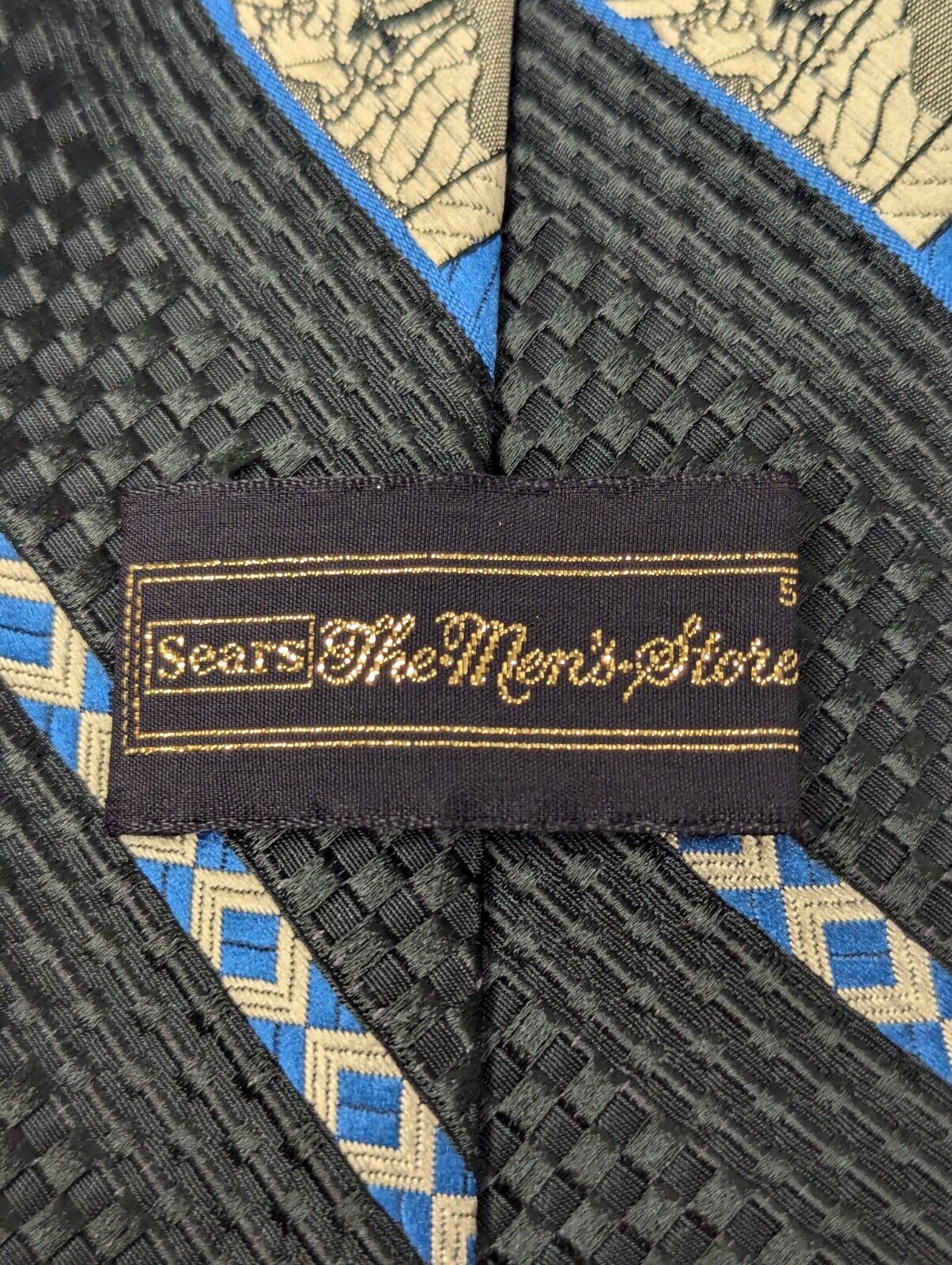 Vintage Sears The Men's Store Neck Tie Polyester Textured Fabric
