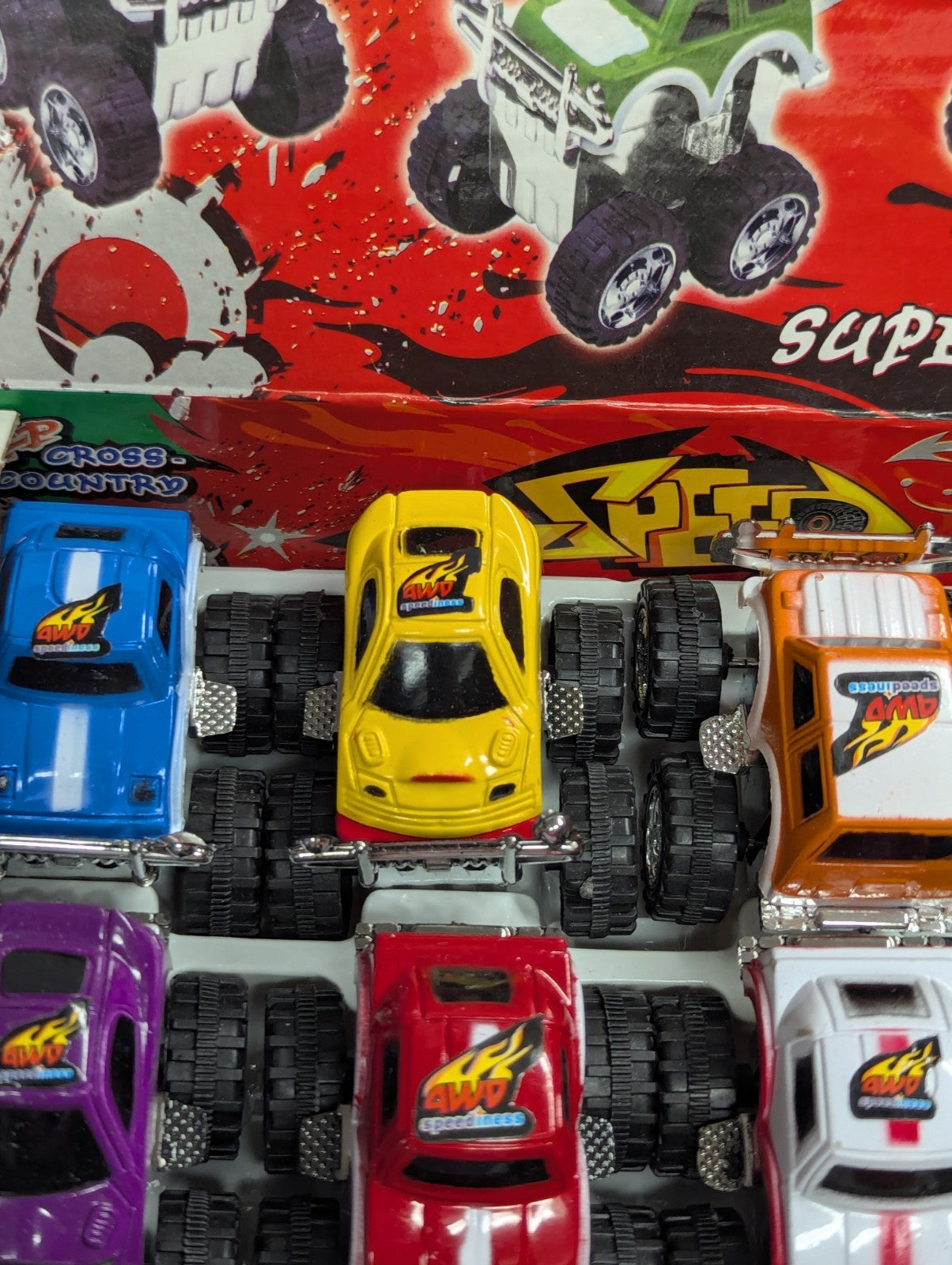 Pullback Monster Trucks Lot Of 9 SPEED