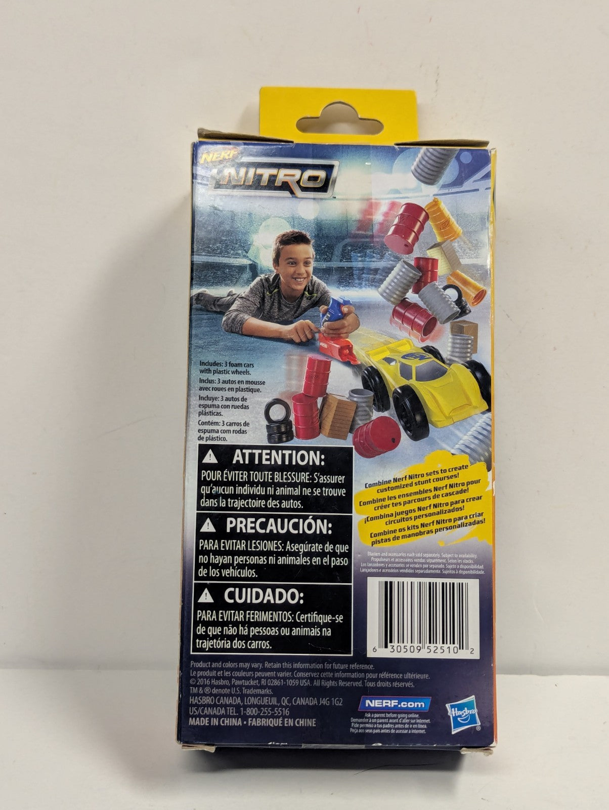 Hasbro Nerf Nitro Foam Car 3-Pack Toy 